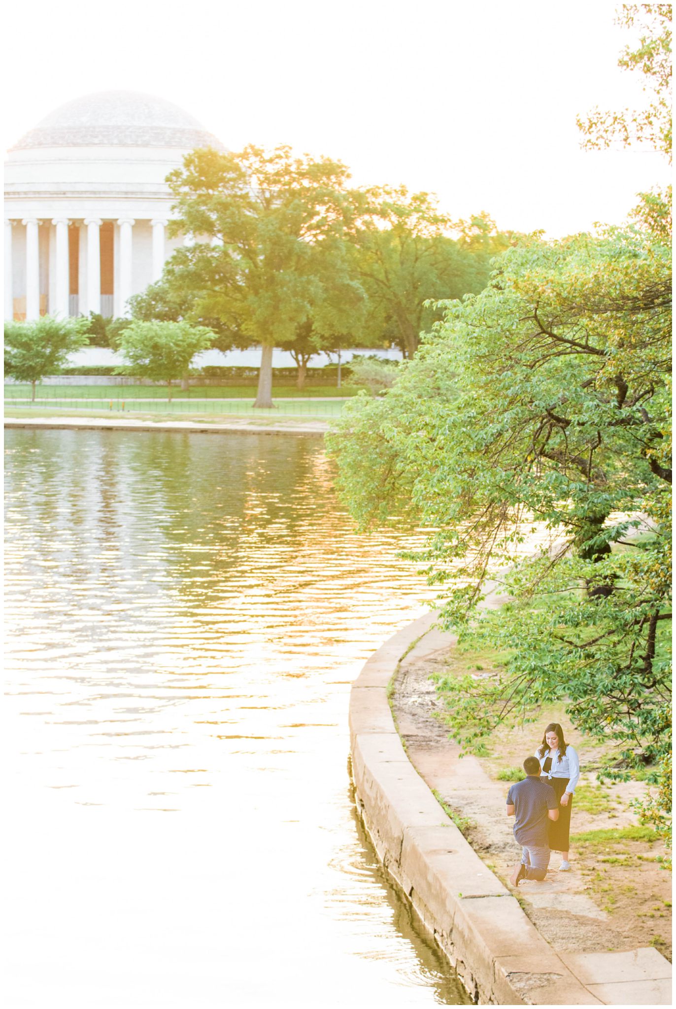 Jefferson Memorial Sunrise Surprise Proposal | www.caitkramer.com