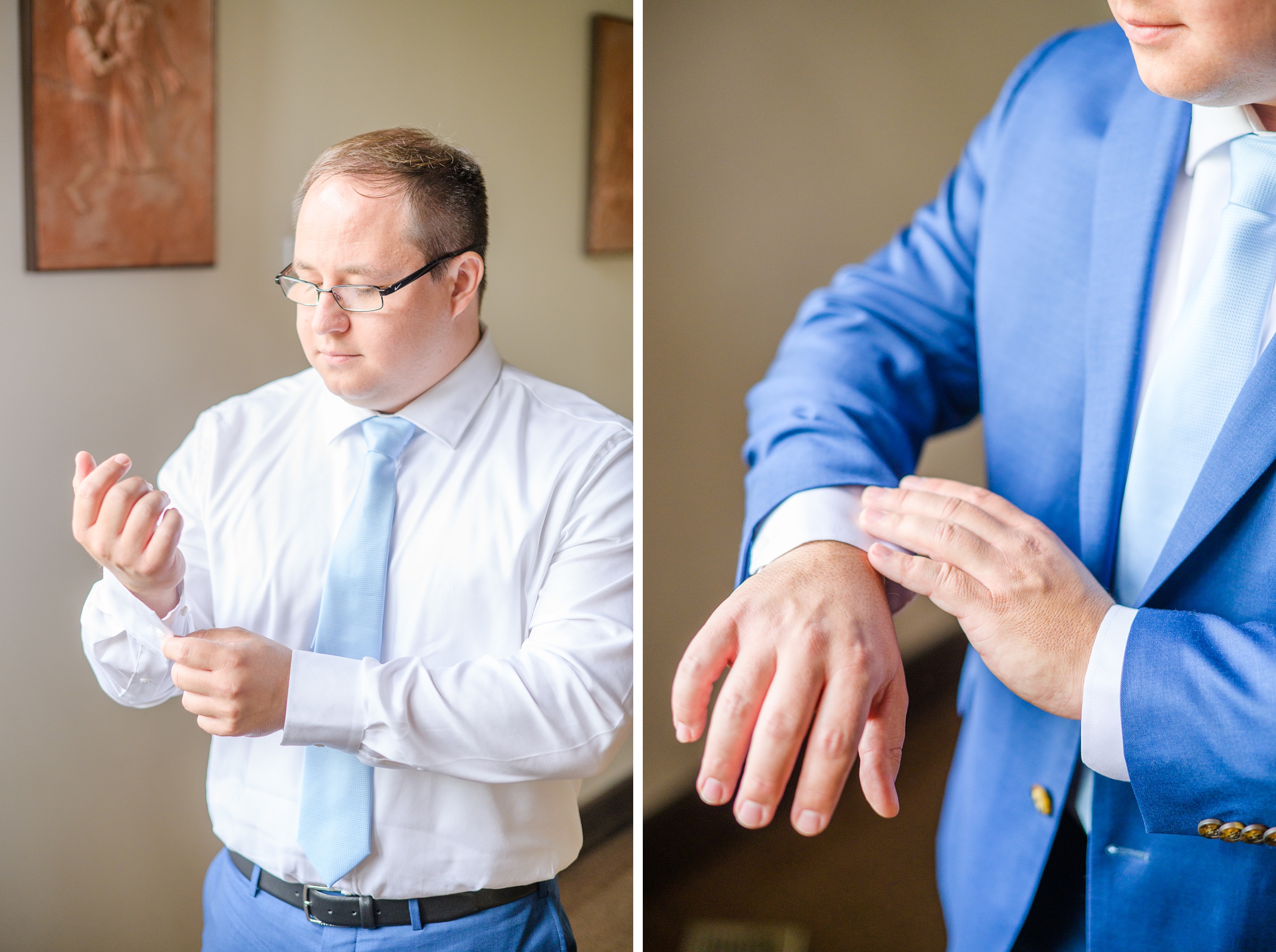 Light Blue Spring Wedding Day at Oxon Hill Manor in Maryland Photographed by Baltimore Wedding Photographer Cait Kramer Photography