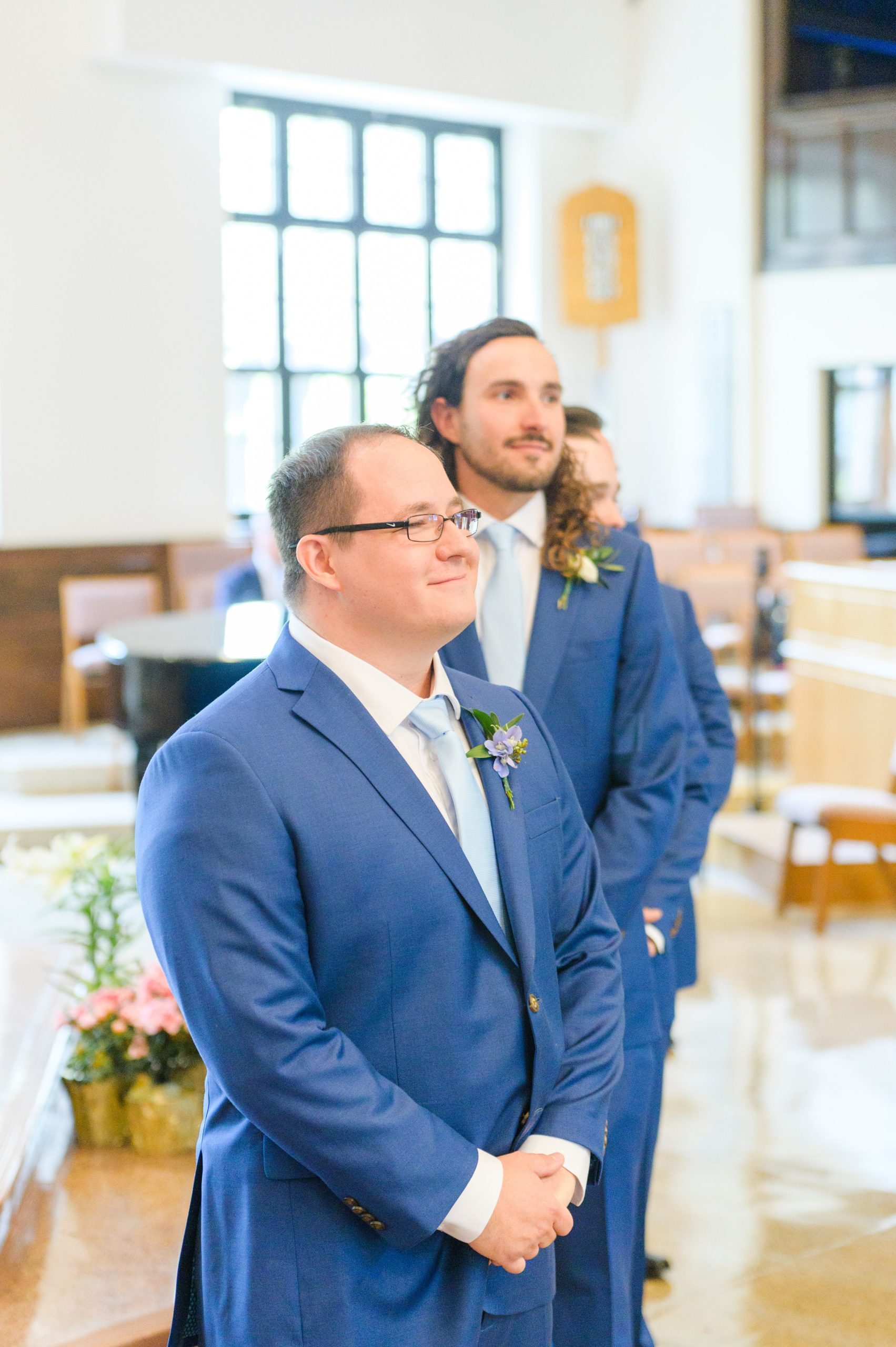 Light Blue Spring Wedding Day at Oxon Hill Manor in Maryland Photographed by Baltimore Wedding Photographer Cait Kramer Photography