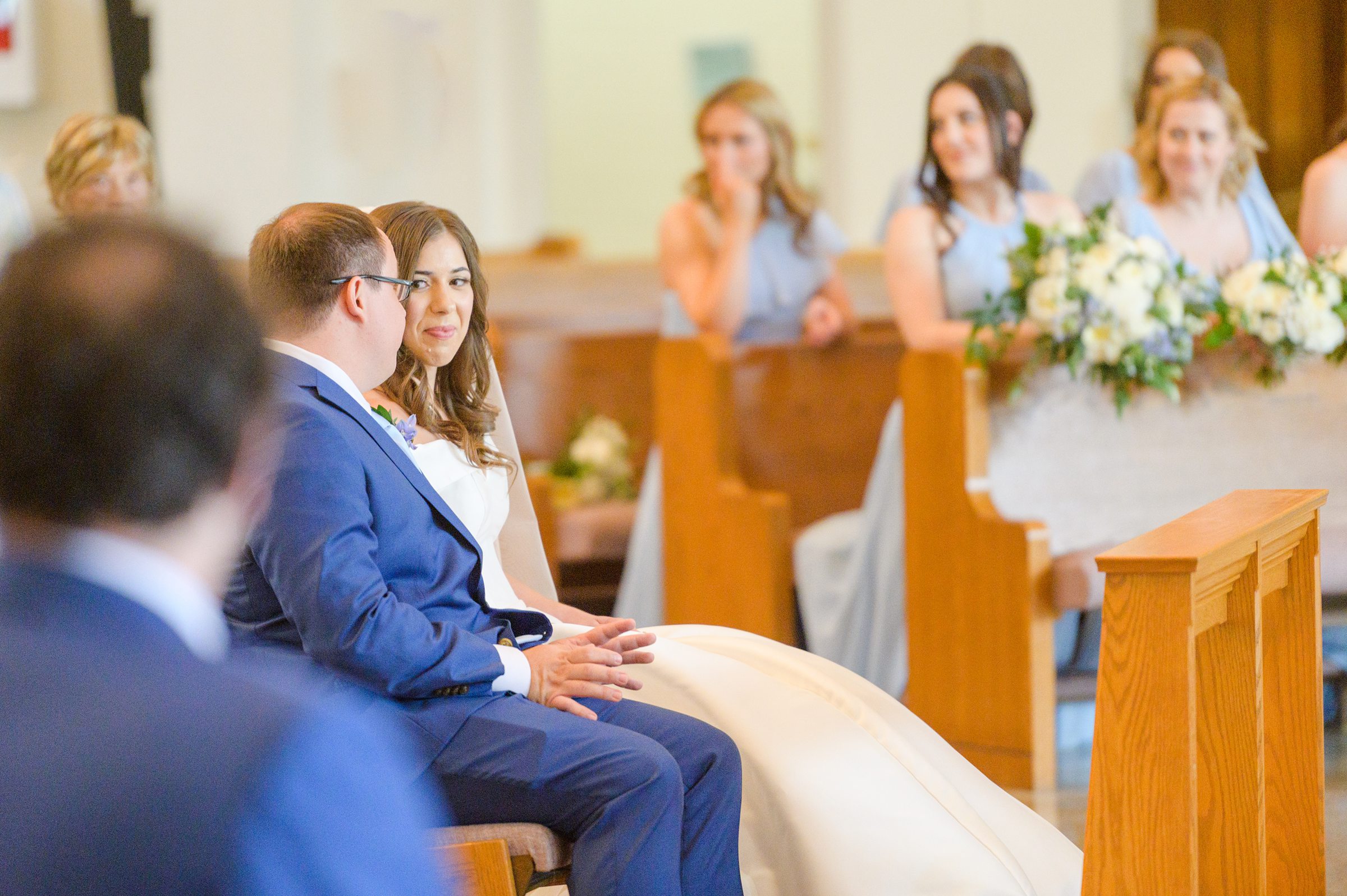 Light Blue Spring Wedding Day at Oxon Hill Manor in Maryland Photographed by Baltimore Wedding Photographer Cait Kramer Photography