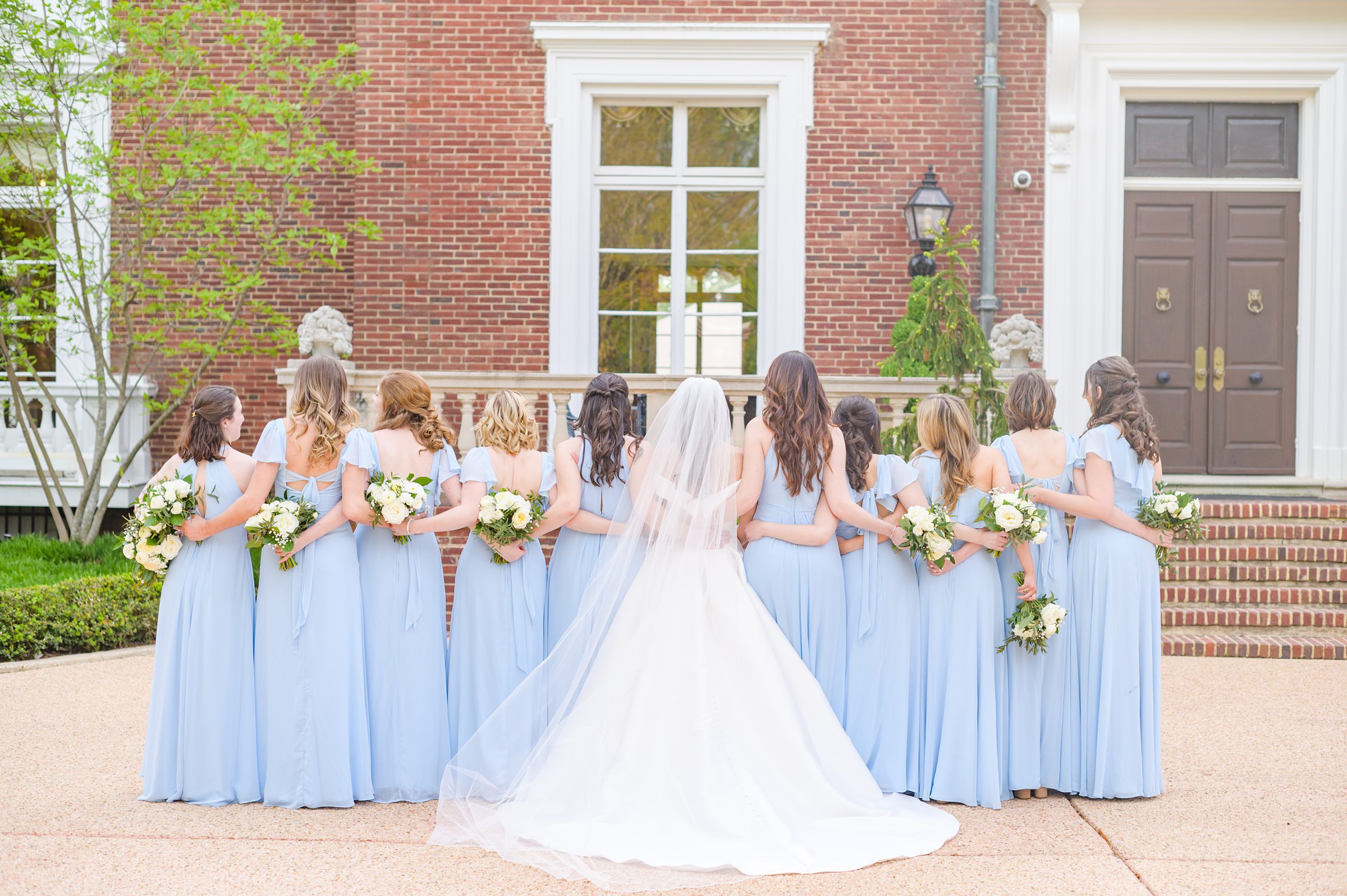 Light Blue Spring Wedding Day at Oxon Hill Manor in Maryland Photographed by Baltimore Wedding Photographer Cait Kramer Photography