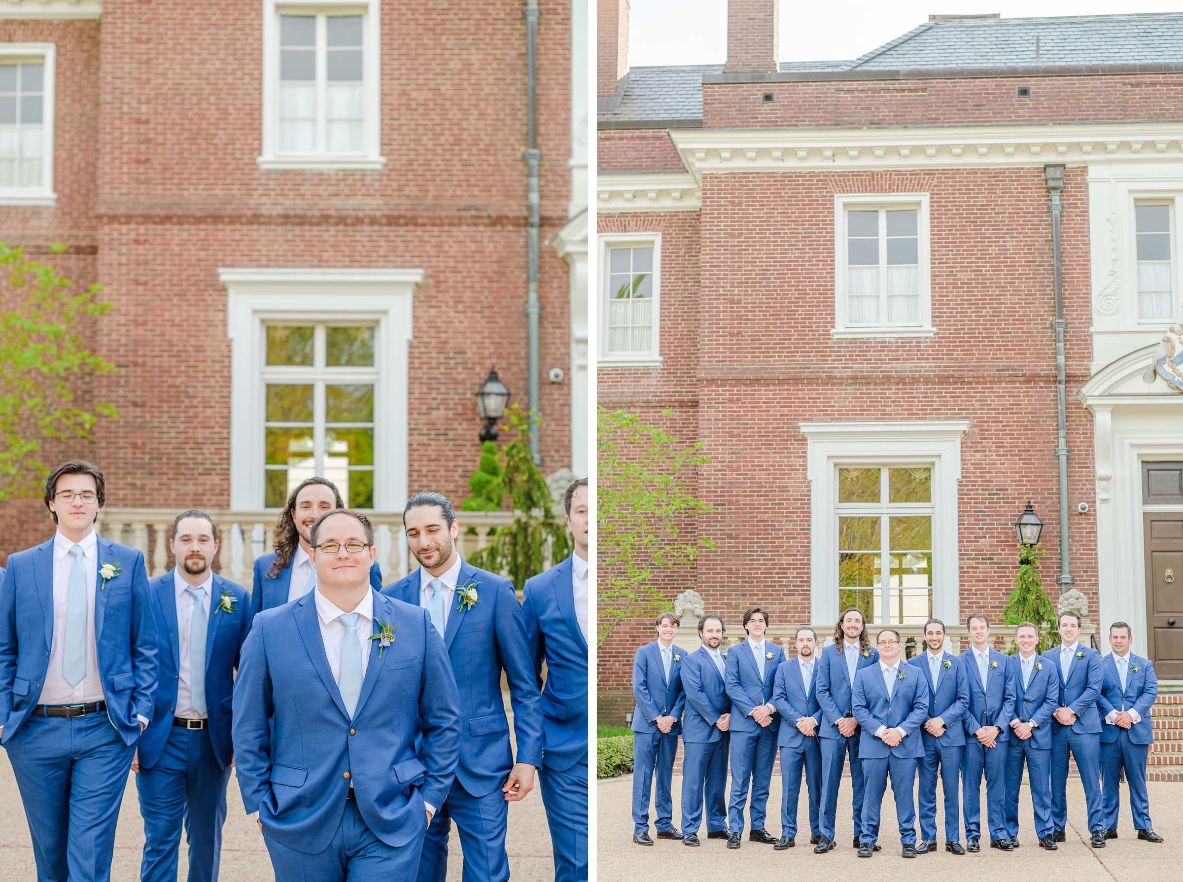 Light Blue Spring Wedding Day at Oxon Hill Manor in Maryland Photographed by Baltimore Wedding Photographer Cait Kramer Photography