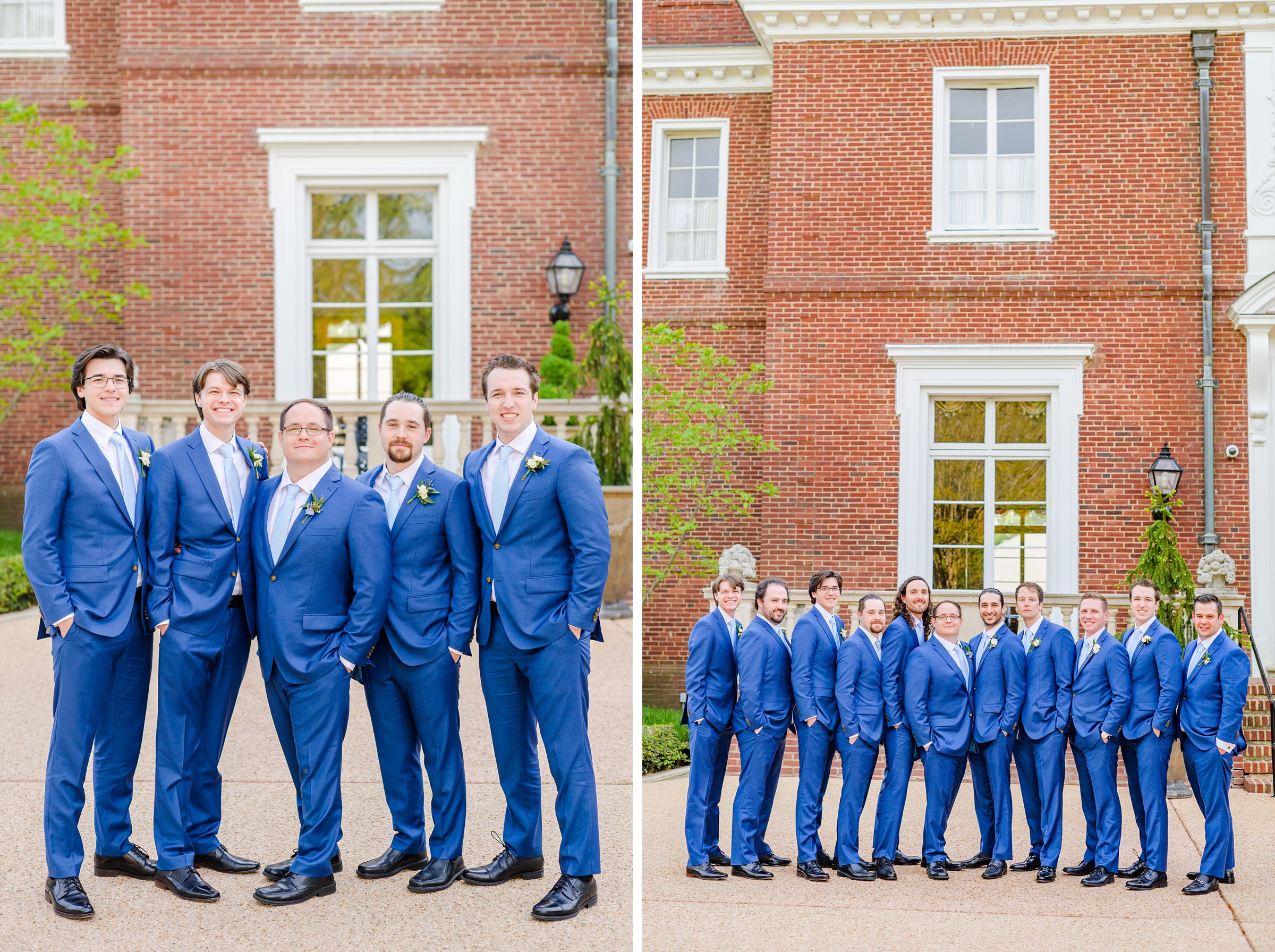 Light Blue Spring Wedding Day at Oxon Hill Manor in Maryland Photographed by Baltimore Wedding Photographer Cait Kramer Photography