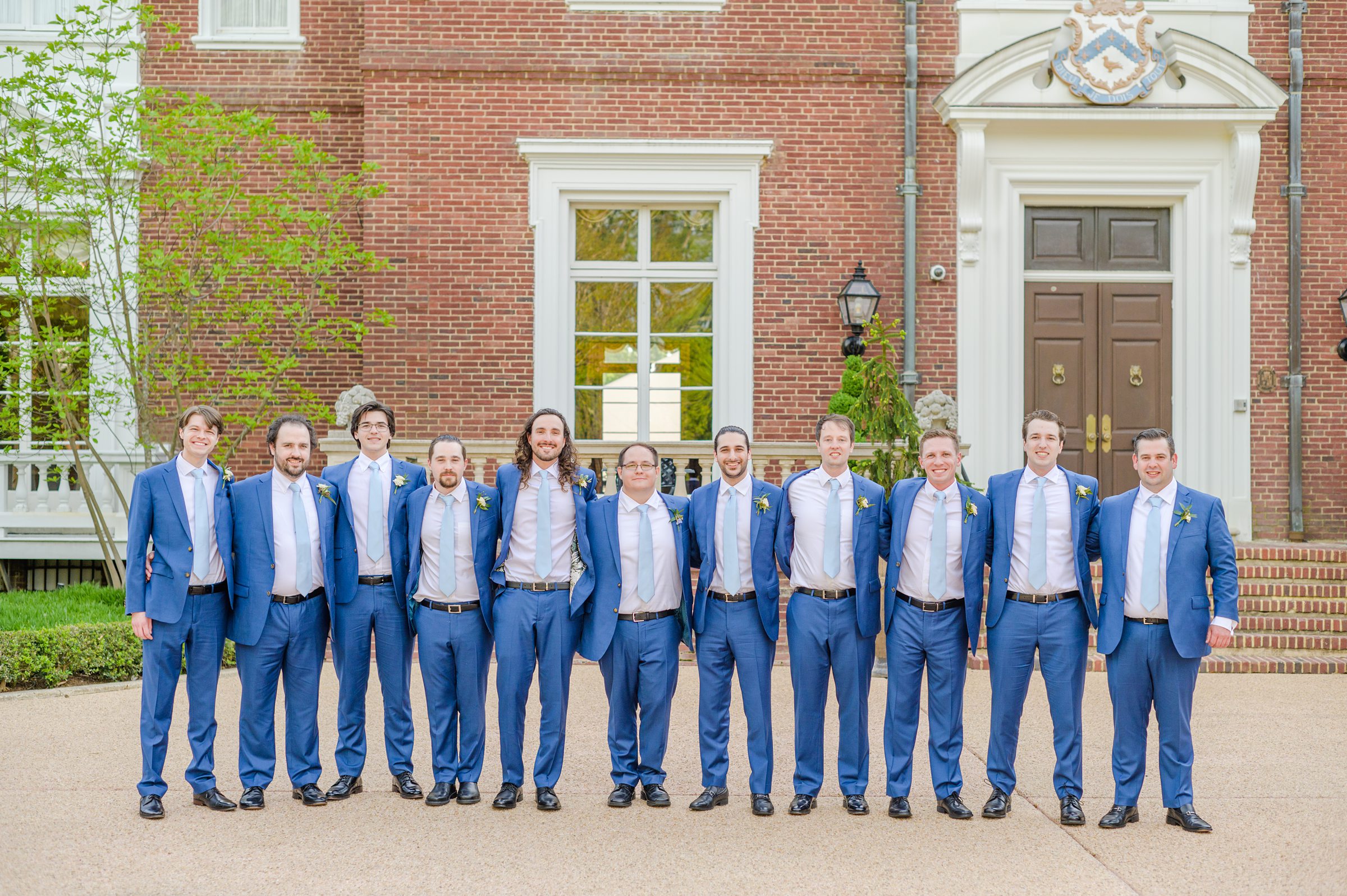 Light Blue Spring Wedding Day at Oxon Hill Manor in Maryland Photographed by Baltimore Wedding Photographer Cait Kramer Photography