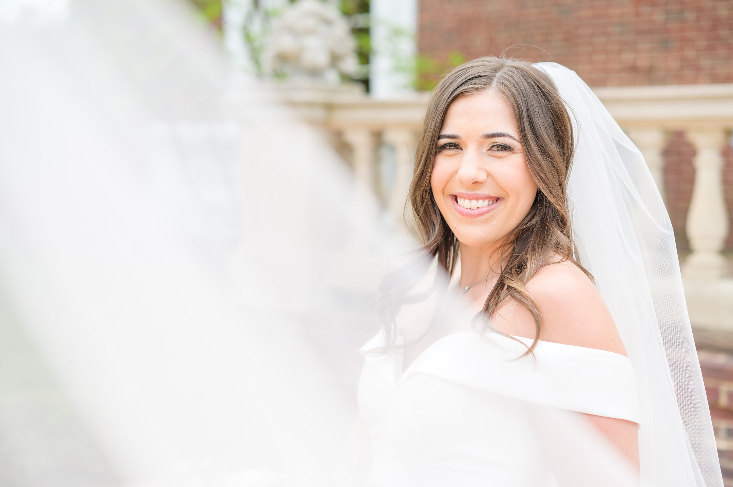 Light Blue Spring Wedding Day at Oxon Hill Manor in Maryland Photographed by Baltimore Wedding Photographer Cait Kramer Photography