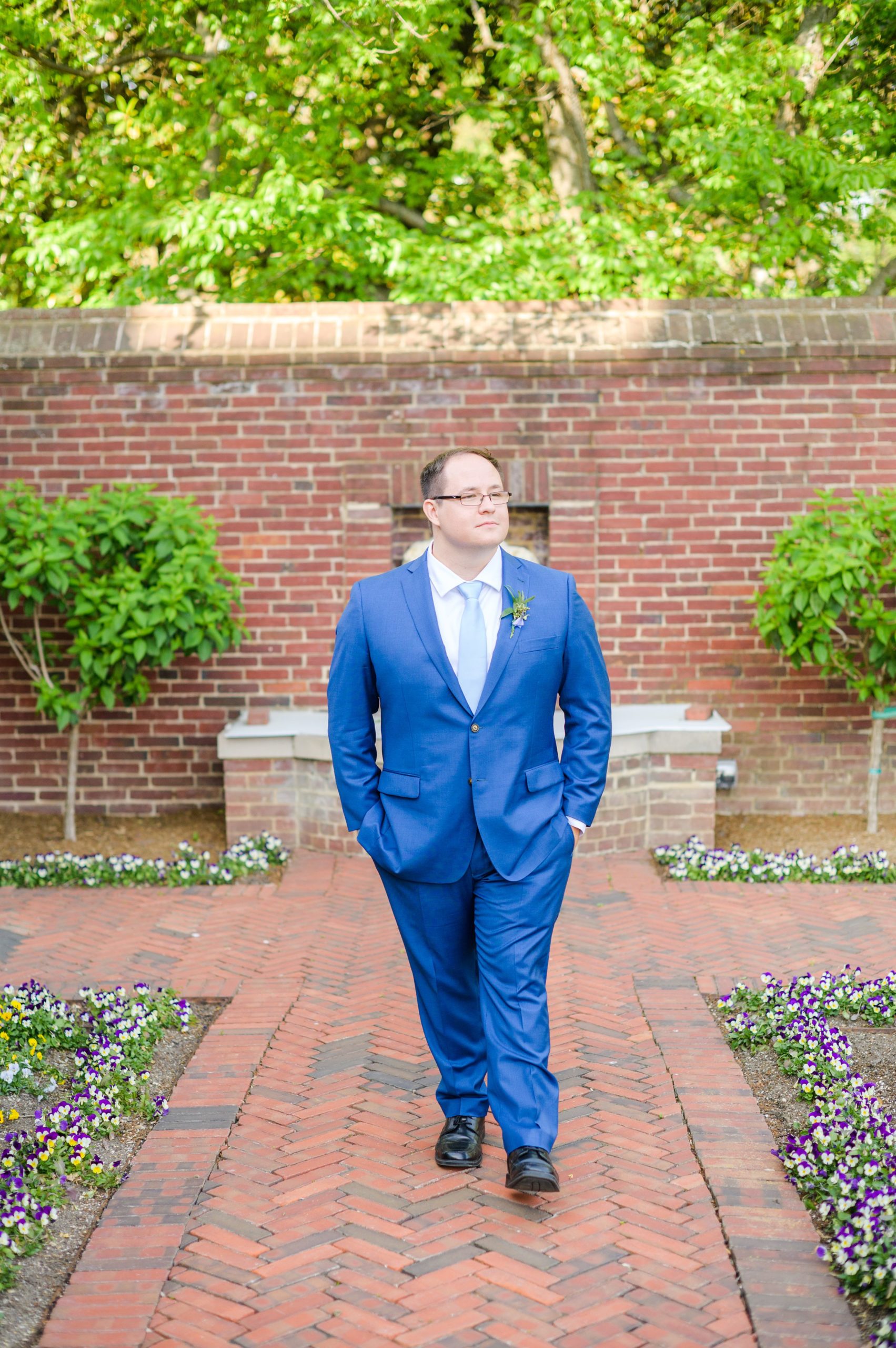 Light Blue Spring Wedding Day at Oxon Hill Manor in Maryland Photographed by Baltimore Wedding Photographer Cait Kramer Photography