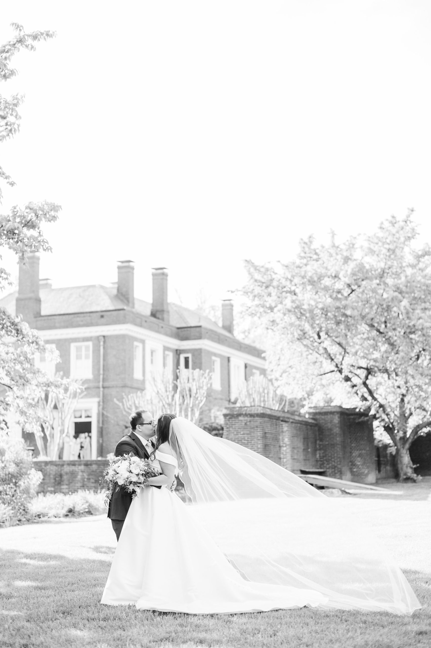 Light Blue Spring Wedding Day at Oxon Hill Manor in Maryland Photographed by Baltimore Wedding Photographer Cait Kramer Photography