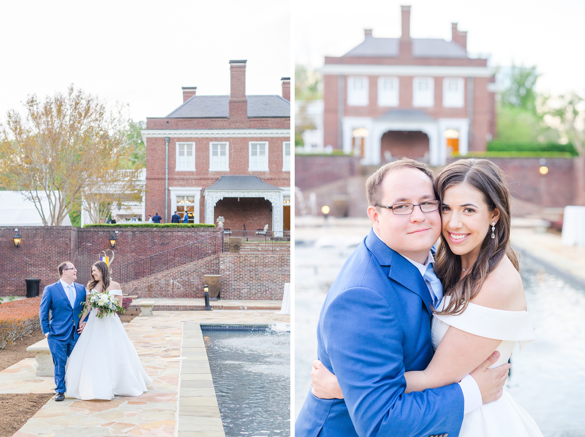 Light Blue Spring Wedding Day at Oxon Hill Manor in Maryland Photographed by Baltimore Wedding Photographer Cait Kramer Photography