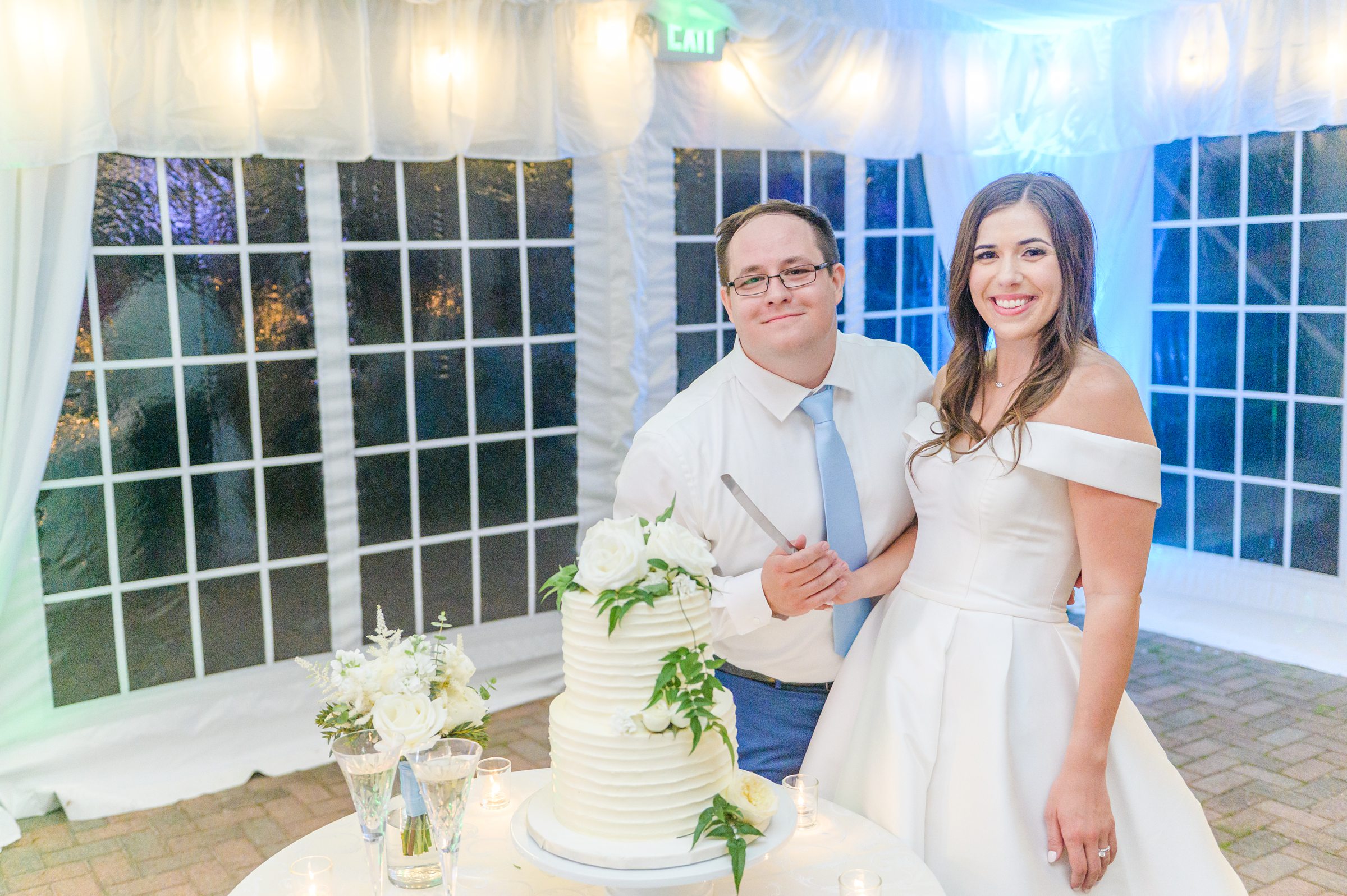 Light Blue Spring Wedding Day at Oxon Hill Manor in Maryland Photographed by Baltimore Wedding Photographer Cait Kramer Photography