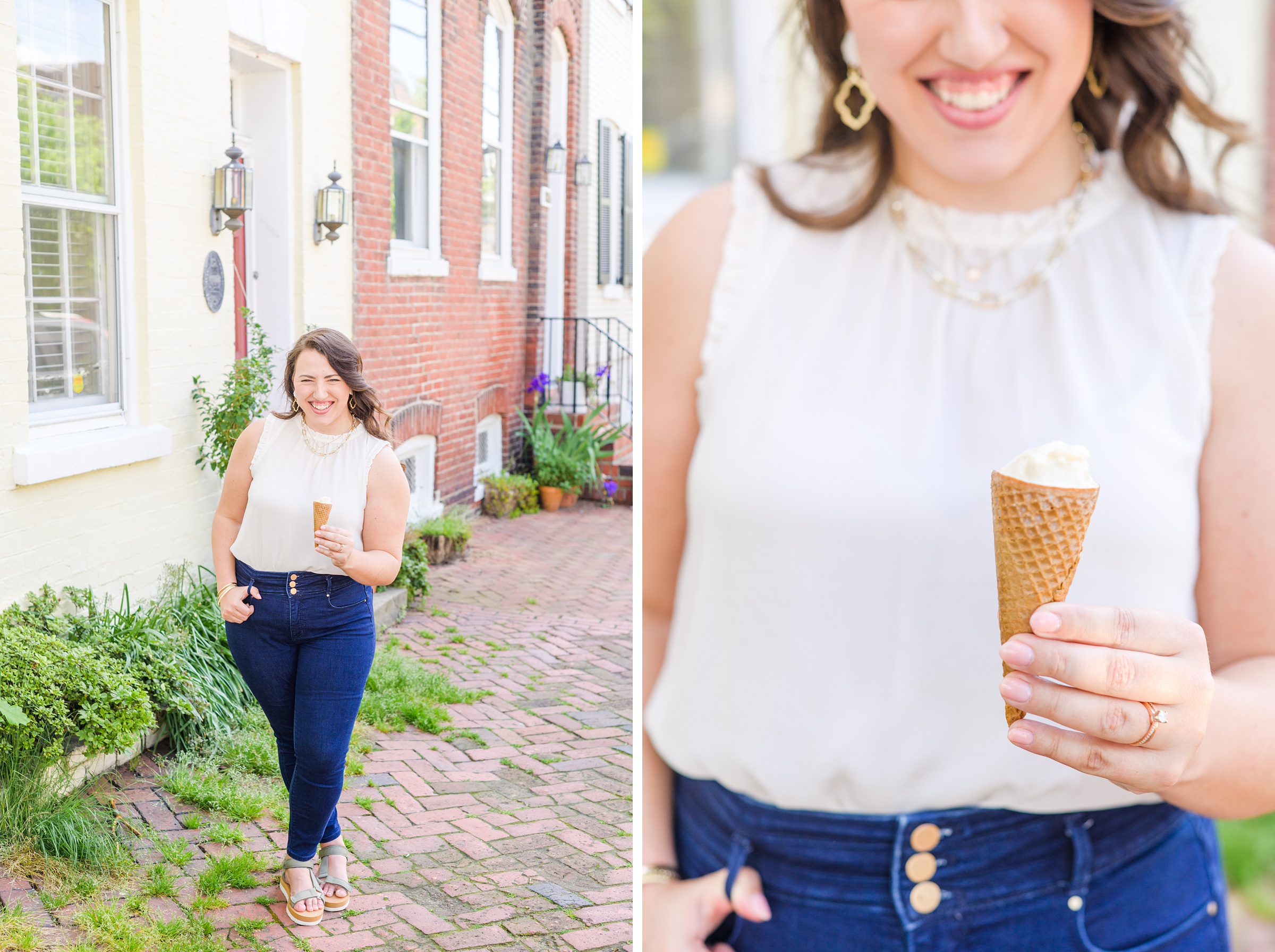 Emily Nicole Photography brand photography session in Old Town Alexandria photographed by Maryland Brand Photographer Cait Kramer