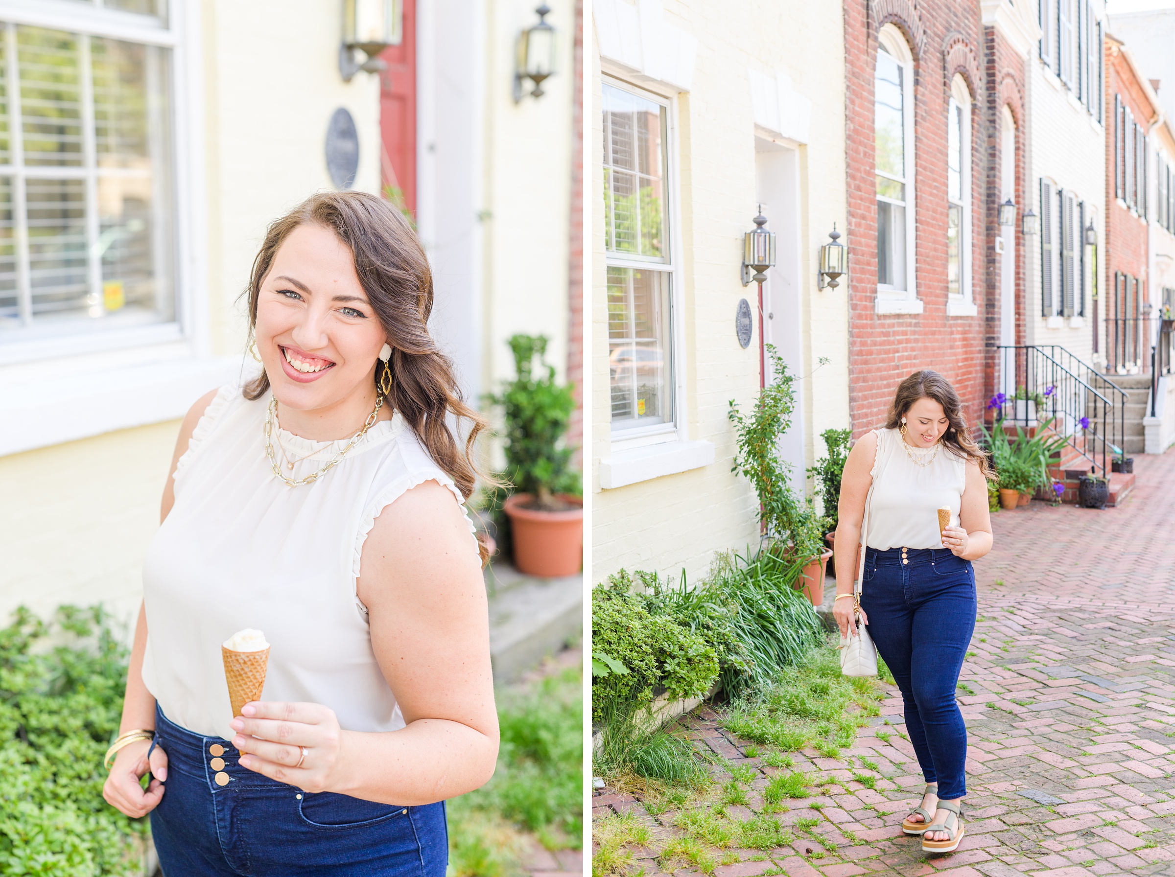 Emily Nicole Photography brand photography session in Old Town Alexandria photographed by Maryland Brand Photographer Cait Kramer