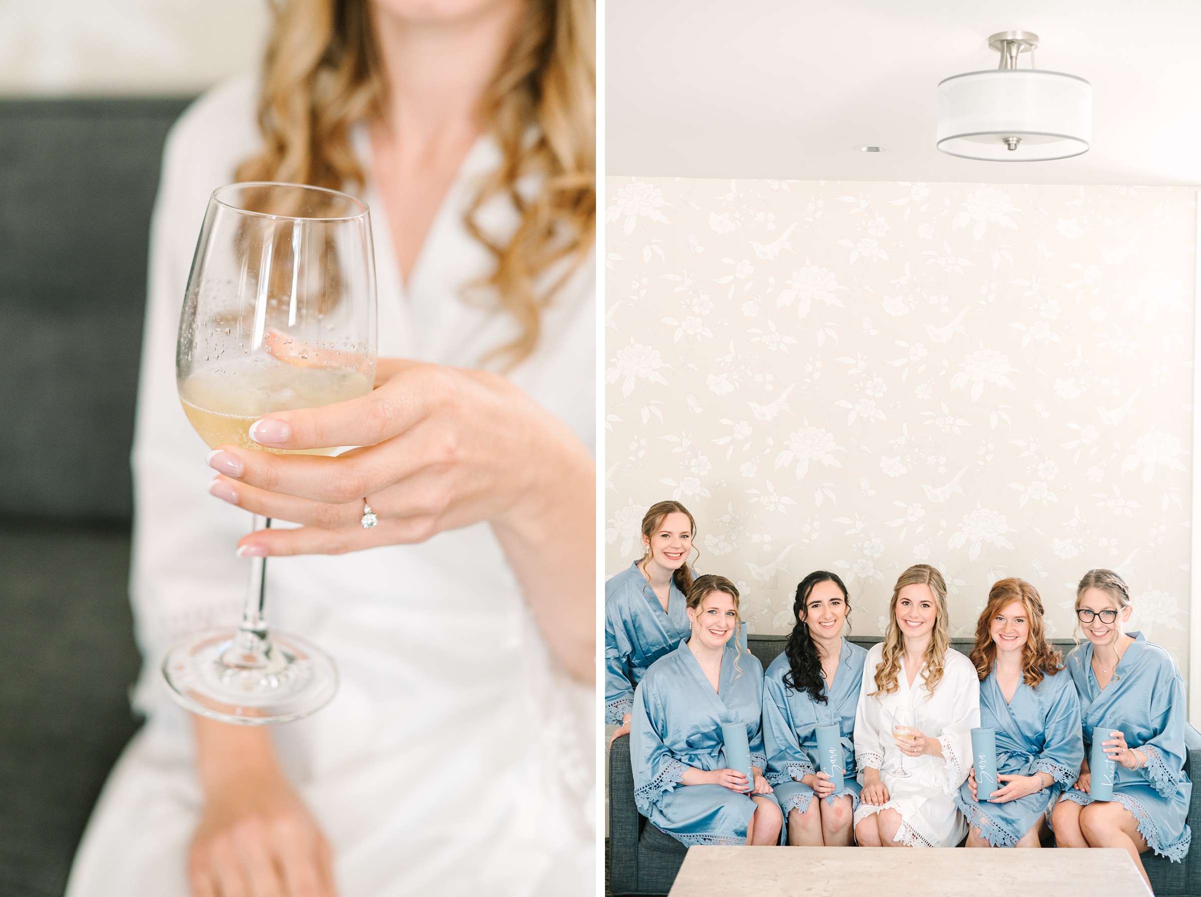 Blush and Slate Blue summer wedding day at Bluestone Country Club Photographed by Baltimore Wedding Photographer Cait Kramer Photography