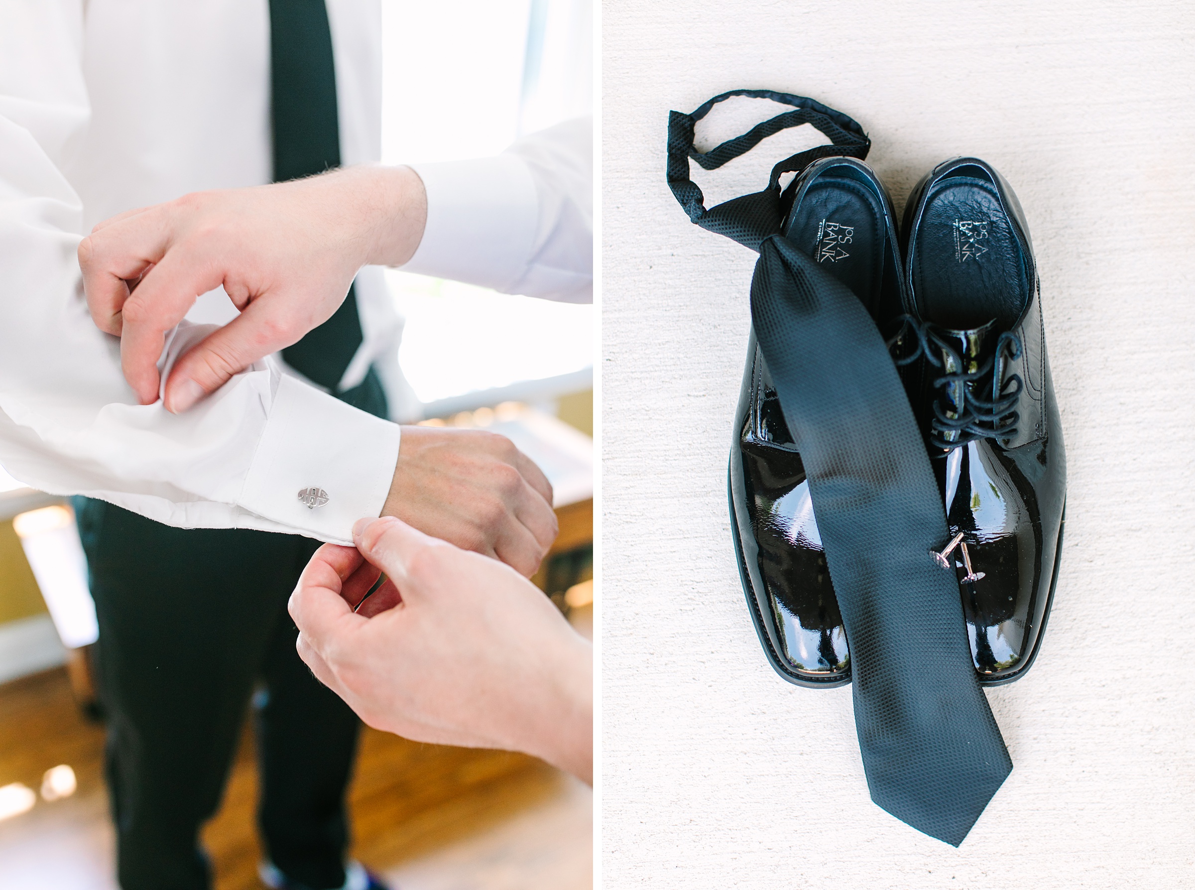 Blush and Slate Blue summer wedding day at Bluestone Country Club Photographed by Baltimore Wedding Photographer Cait Kramer Photography