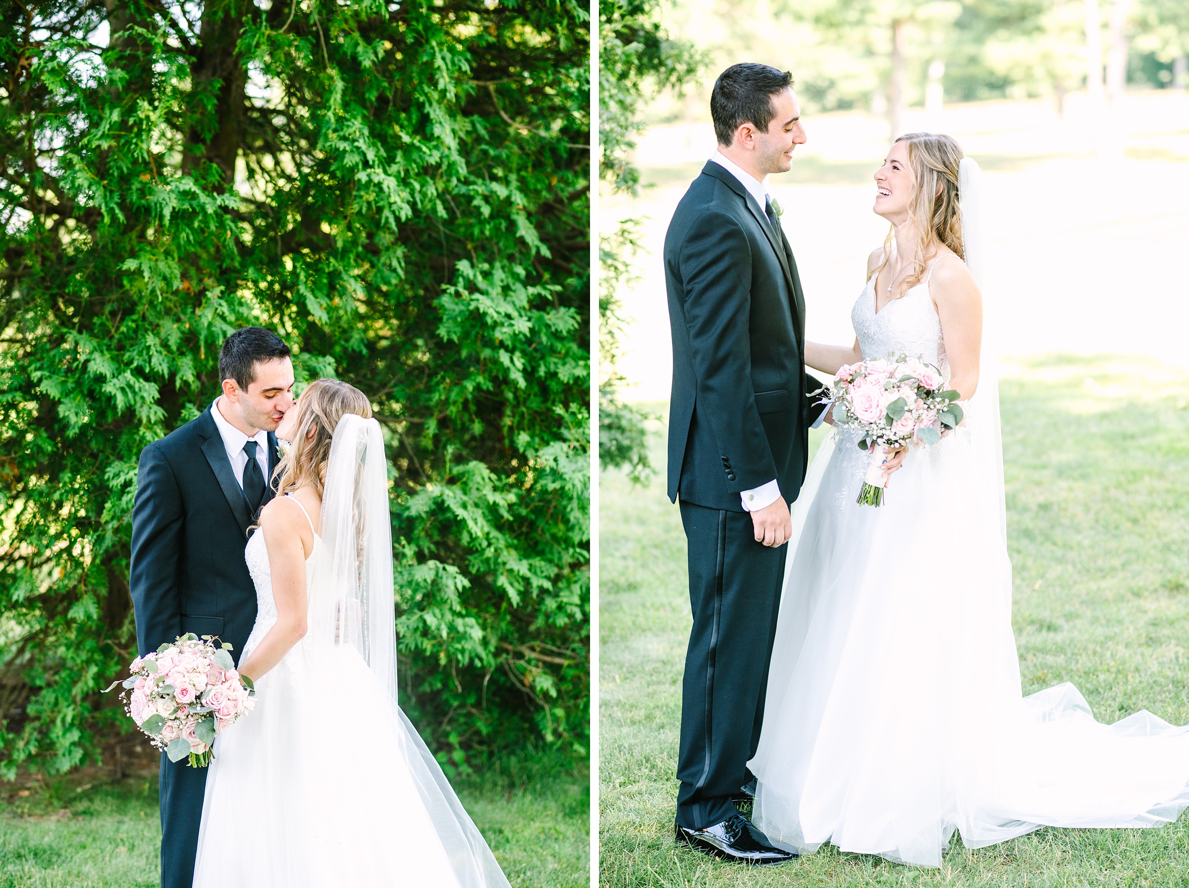 Blush and Slate Blue summer wedding day at Bluestone Country Club Photographed by Baltimore Wedding Photographer Cait Kramer Photography