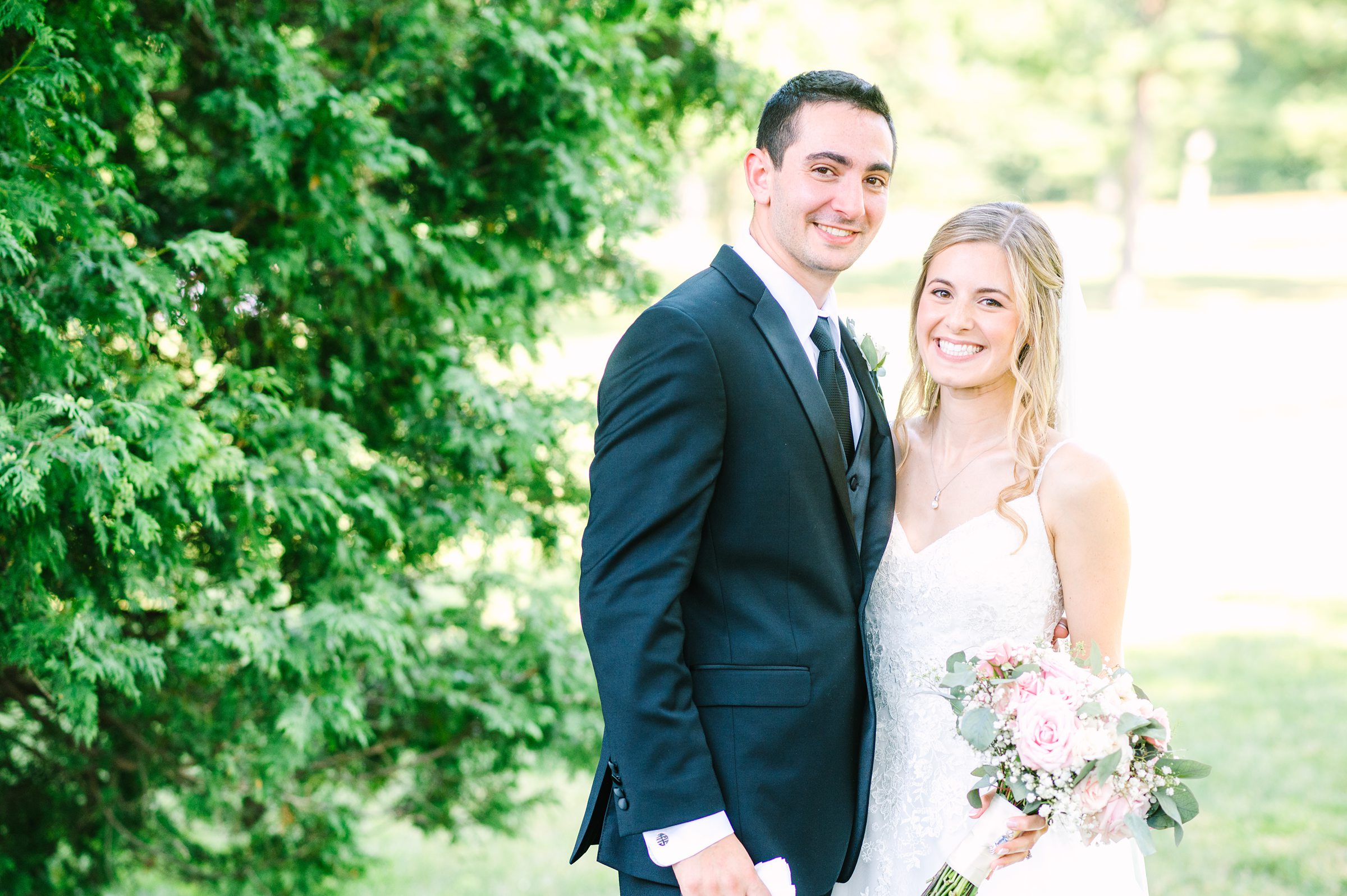 Blush and Slate Blue summer wedding day at Bluestone Country Club Photographed by Baltimore Wedding Photographer Cait Kramer Photography