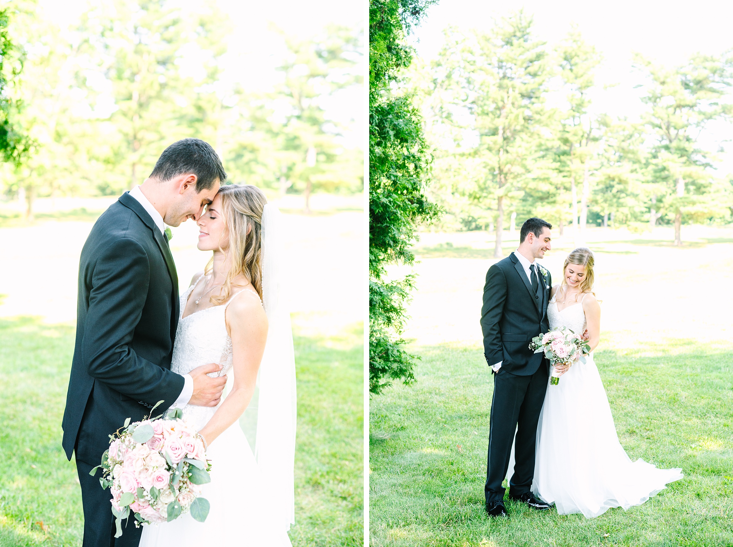 Blush and Slate Blue summer wedding day at Bluestone Country Club Photographed by Baltimore Wedding Photographer Cait Kramer Photography