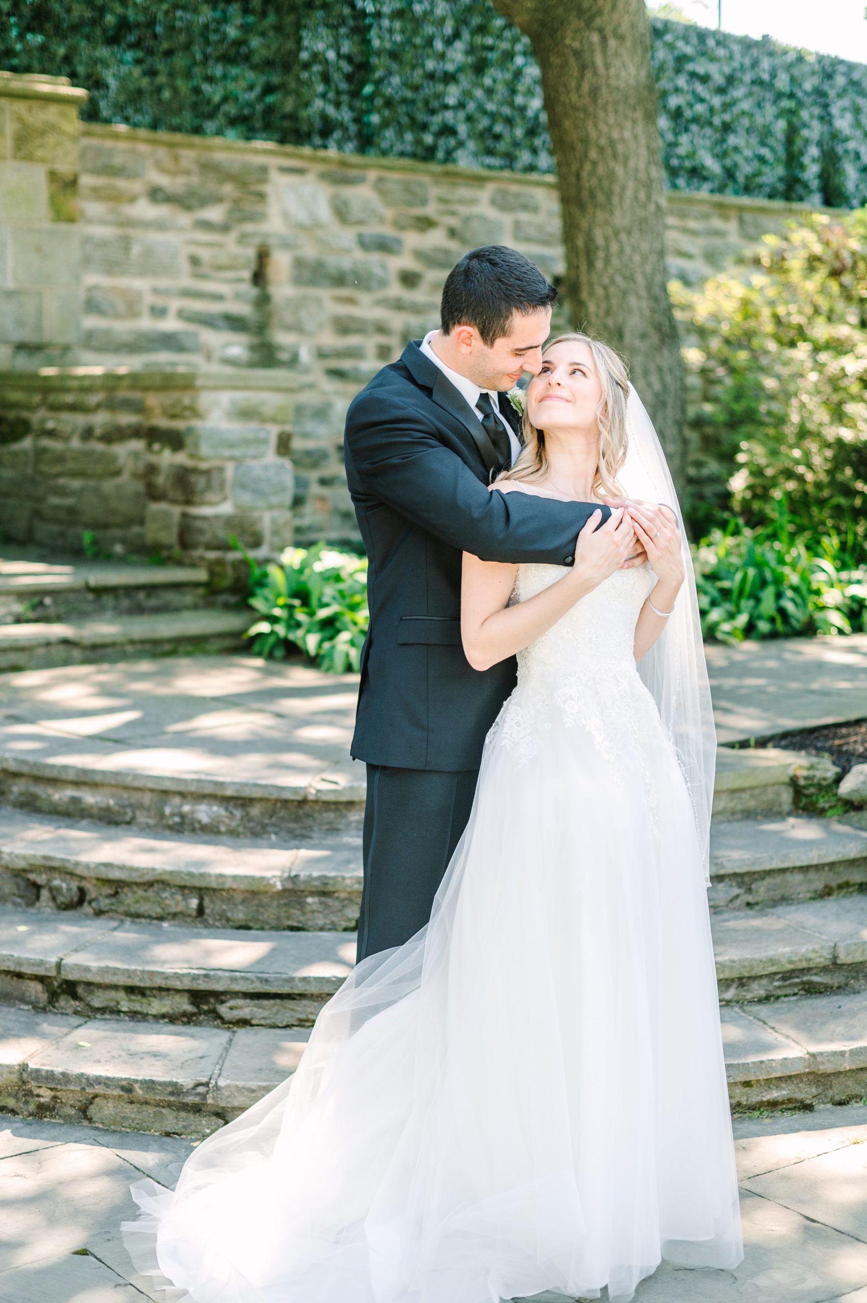 Blush and Slate Blue summer wedding day at Bluestone Country Club Photographed by Baltimore Wedding Photographer Cait Kramer Photography