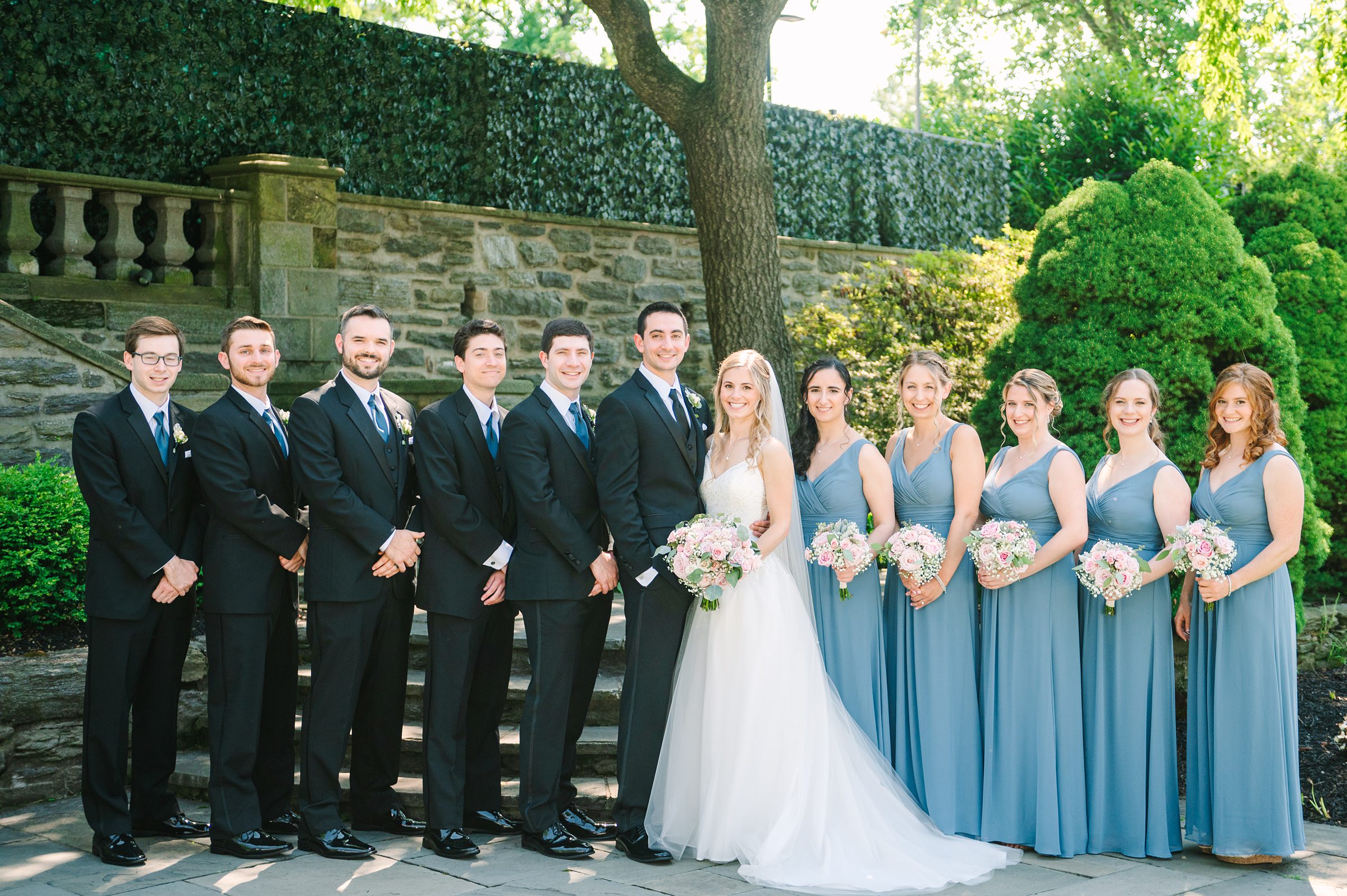 Blush and Slate Blue summer wedding day at Bluestone Country Club Photographed by Baltimore Wedding Photographer Cait Kramer Photography