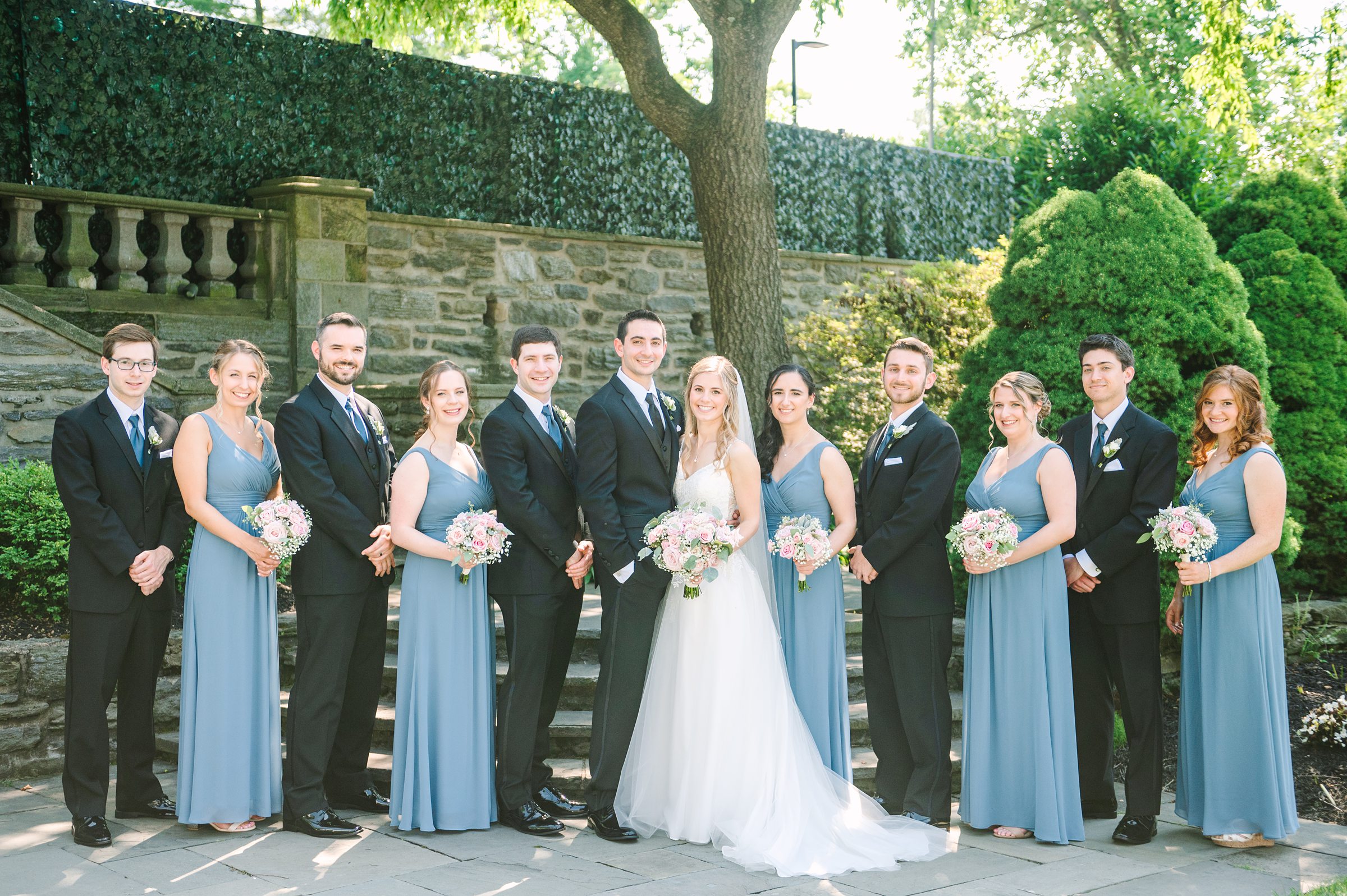 Blush and Slate Blue summer wedding day at Bluestone Country Club Photographed by Baltimore Wedding Photographer Cait Kramer Photography