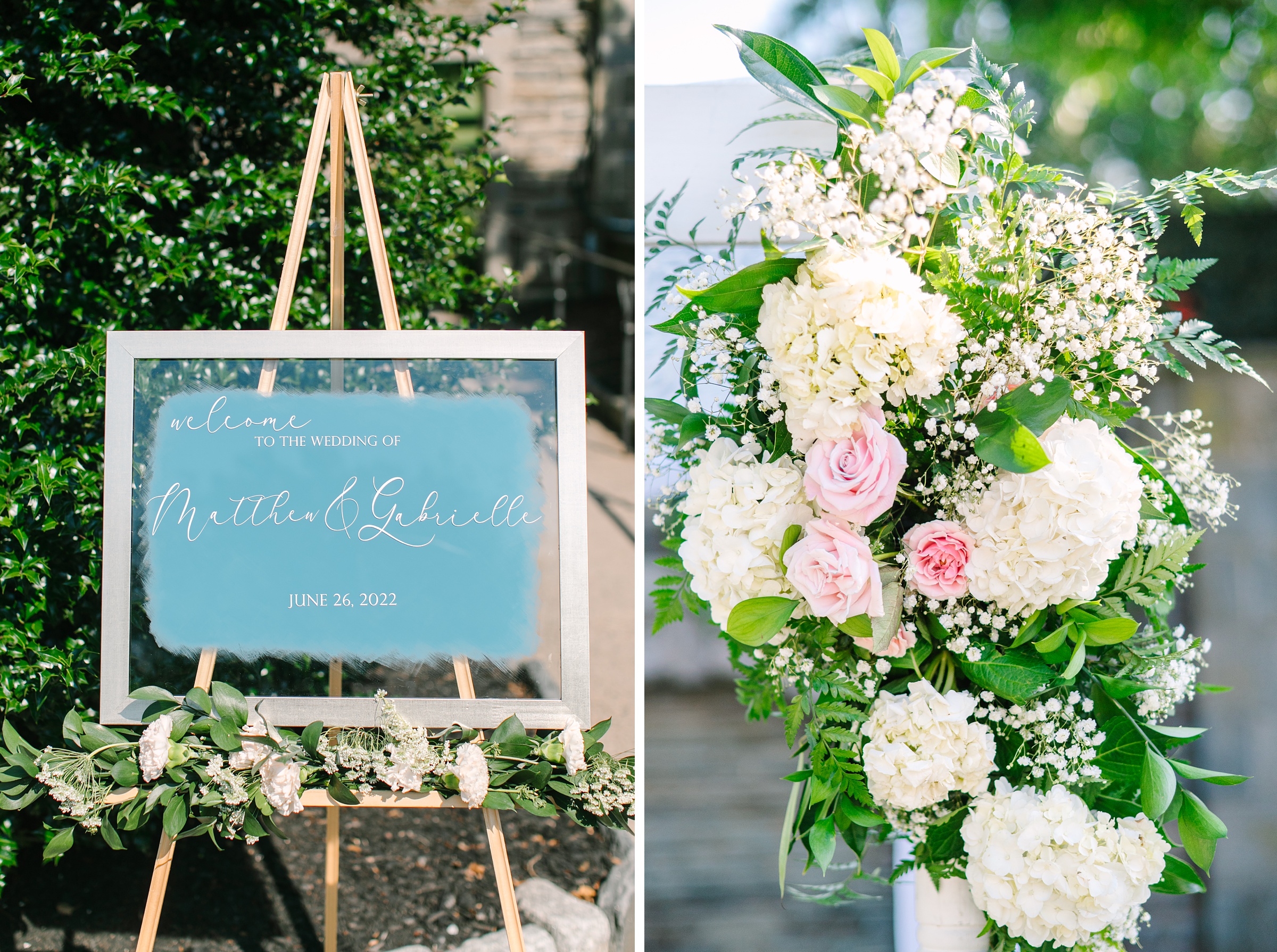 Blush and Slate Blue summer wedding day at Bluestone Country Club Photographed by Baltimore Wedding Photographer Cait Kramer Photography