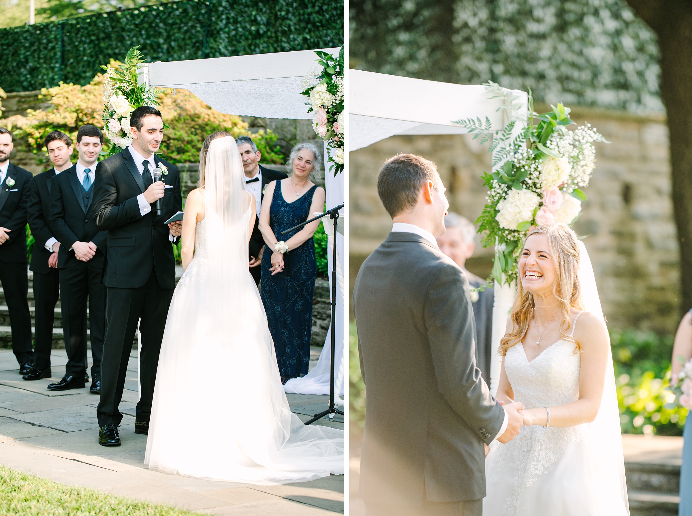 Blush and Slate Blue summer wedding day at Bluestone Country Club Photographed by Baltimore Wedding Photographer Cait Kramer Photography