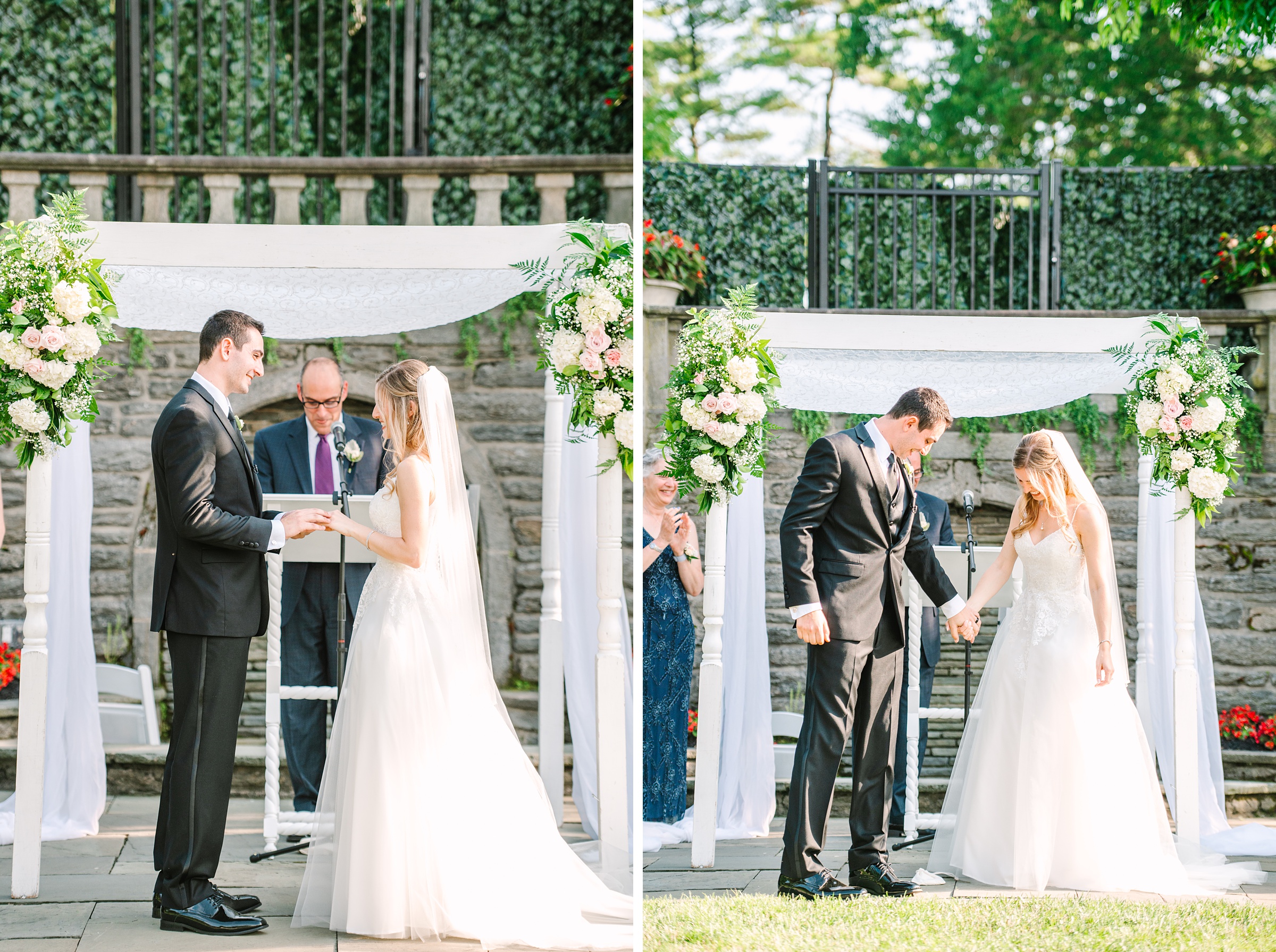 Blush and Slate Blue summer wedding day at Bluestone Country Club Photographed by Baltimore Wedding Photographer Cait Kramer Photography