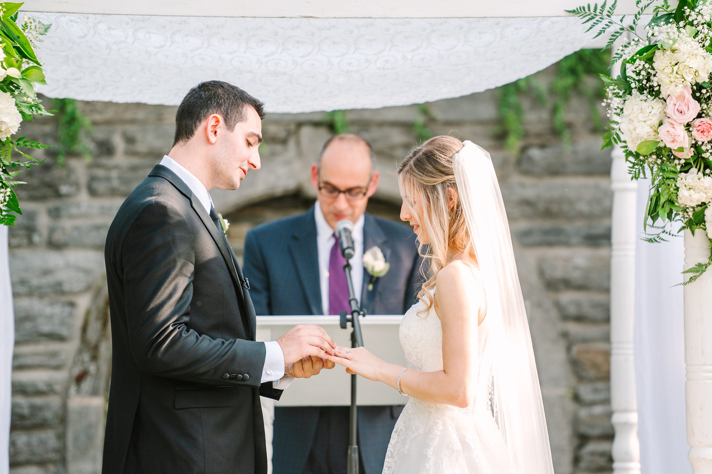 Blush and Slate Blue summer wedding day at Bluestone Country Club Photographed by Baltimore Wedding Photographer Cait Kramer Photography