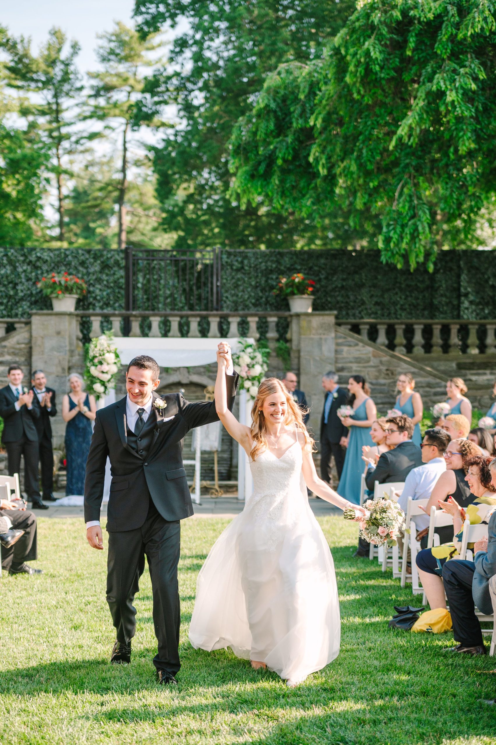 Blush and Slate Blue summer wedding day at Bluestone Country Club Photographed by Baltimore Wedding Photographer Cait Kramer Photography