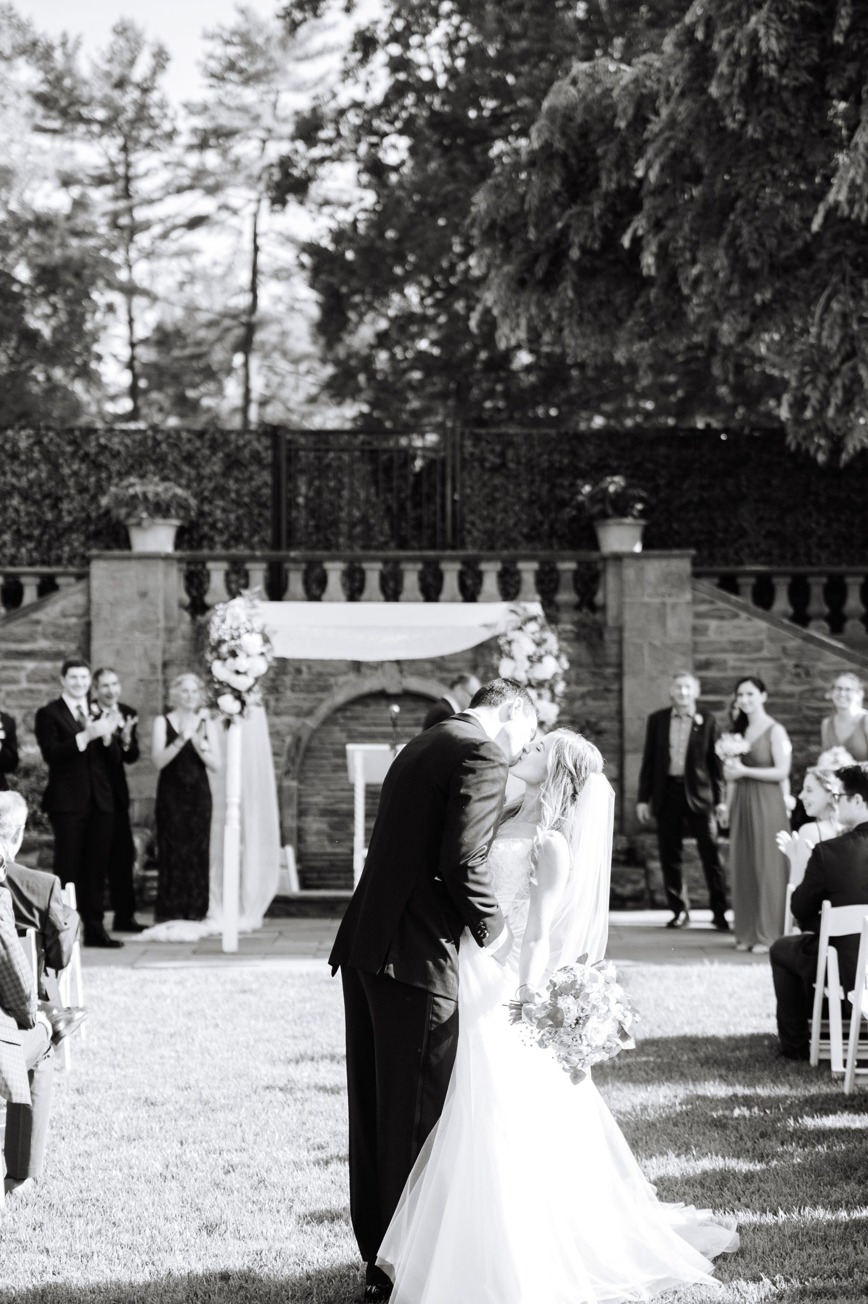 Blush and Slate Blue summer wedding day at Bluestone Country Club Photographed by Baltimore Wedding Photographer Cait Kramer Photography