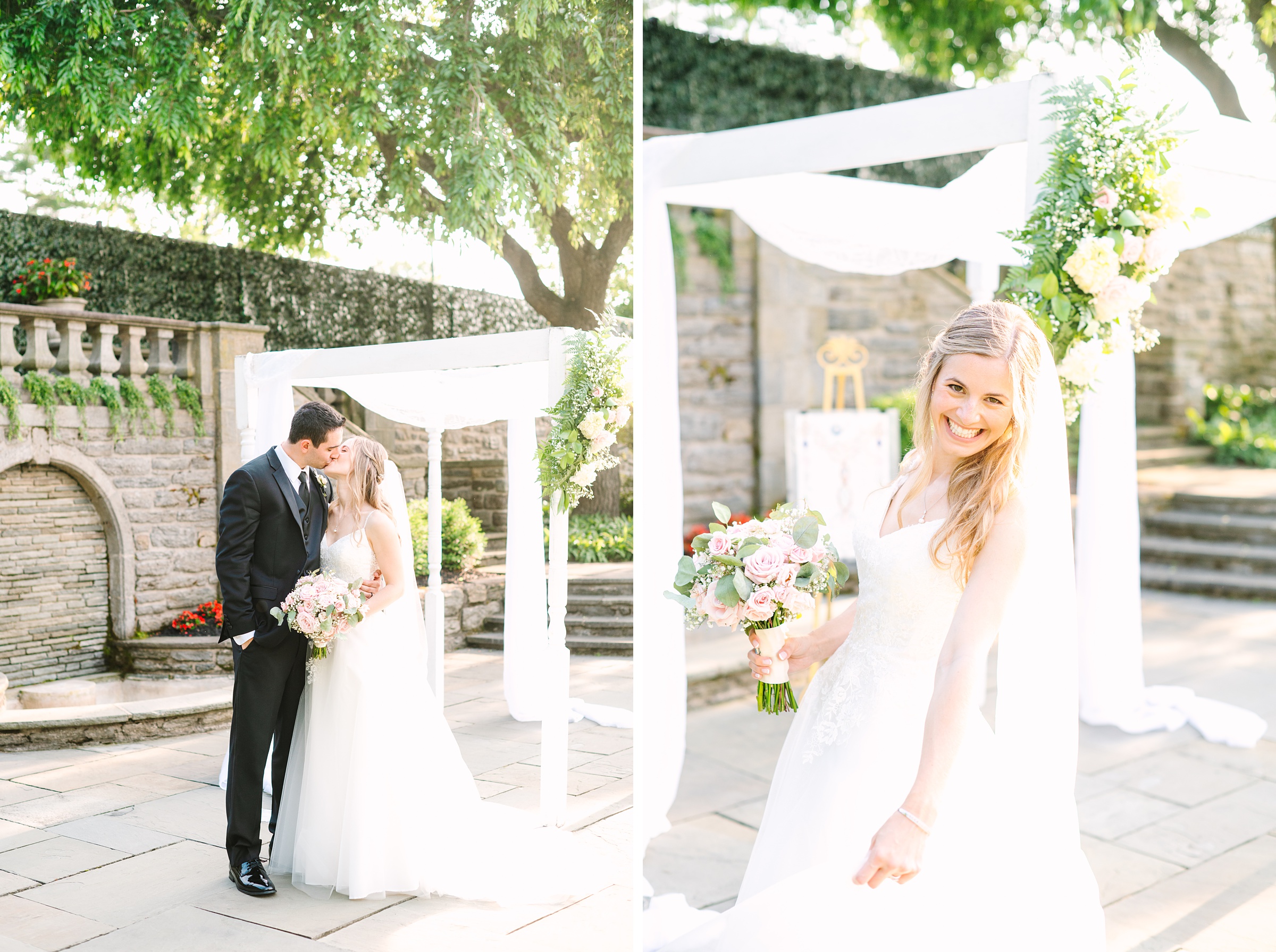 Blush and Slate Blue summer wedding day at Bluestone Country Club Photographed by Baltimore Wedding Photographer Cait Kramer Photography