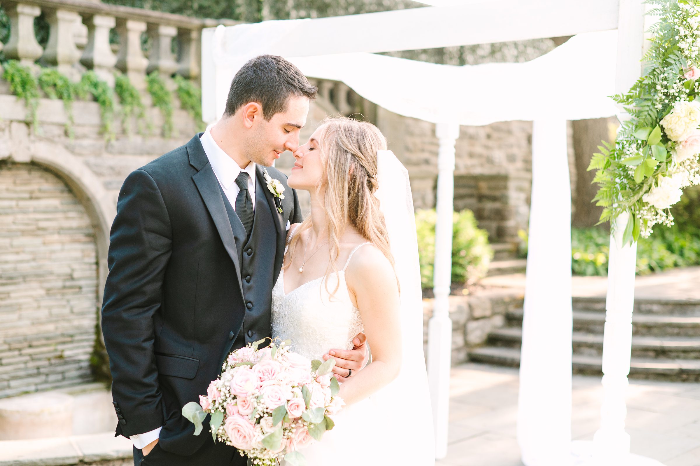 Blush and Slate Blue summer wedding day at Bluestone Country Club Photographed by Baltimore Wedding Photographer Cait Kramer Photography