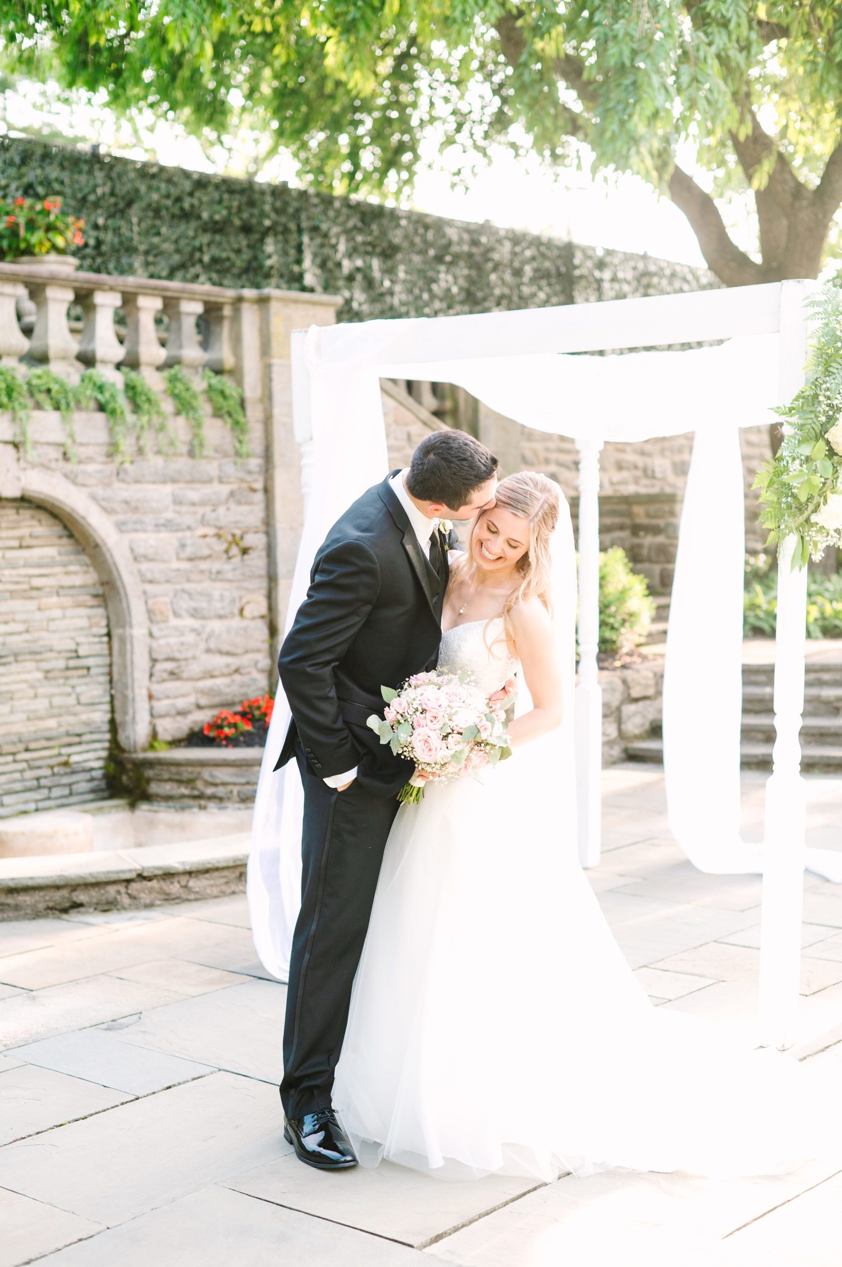 Blush and Slate Blue summer wedding day at Bluestone Country Club Photographed by Baltimore Wedding Photographer Cait Kramer Photography