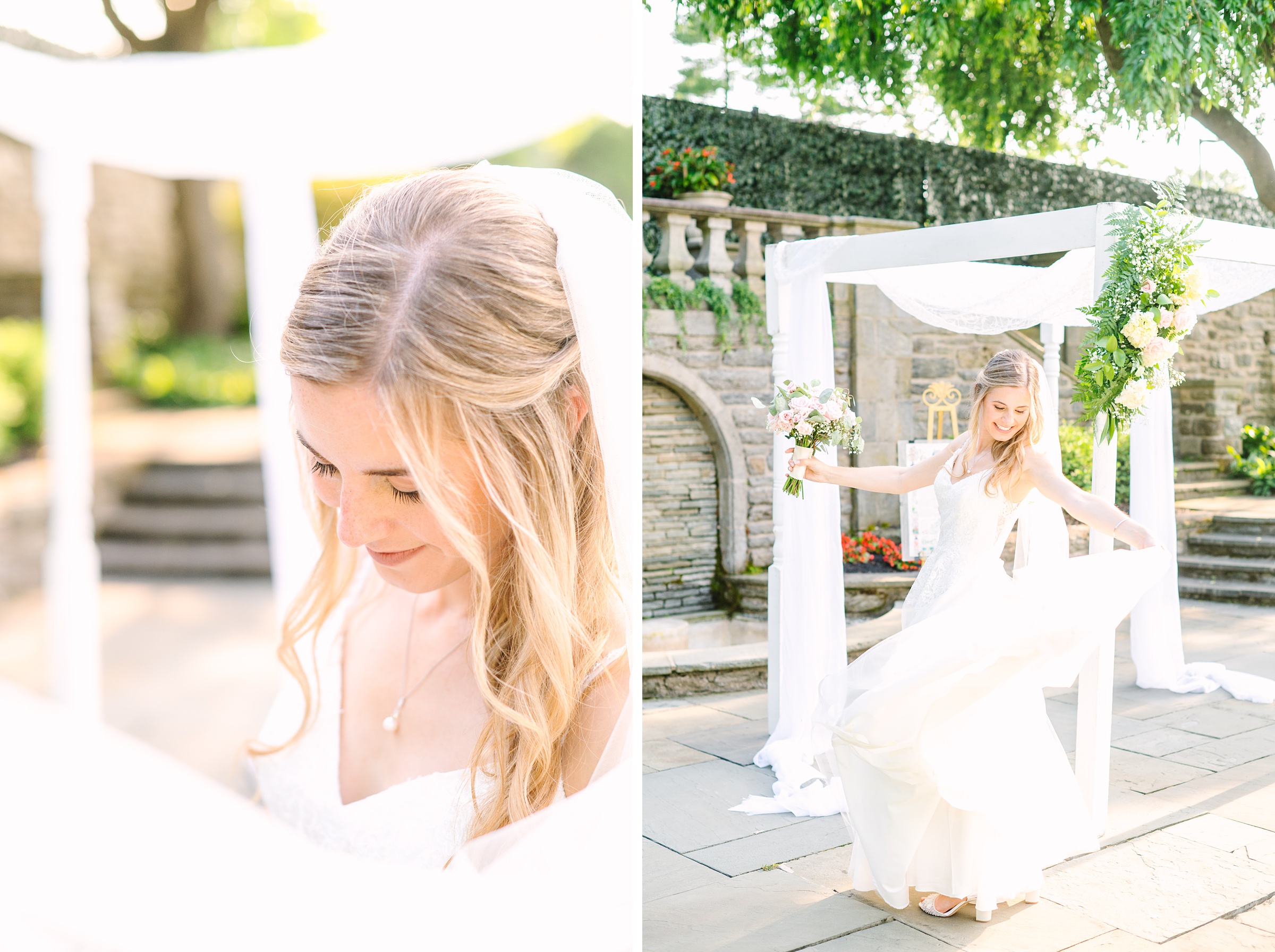 Blush and Slate Blue summer wedding day at Bluestone Country Club Photographed by Baltimore Wedding Photographer Cait Kramer Photography