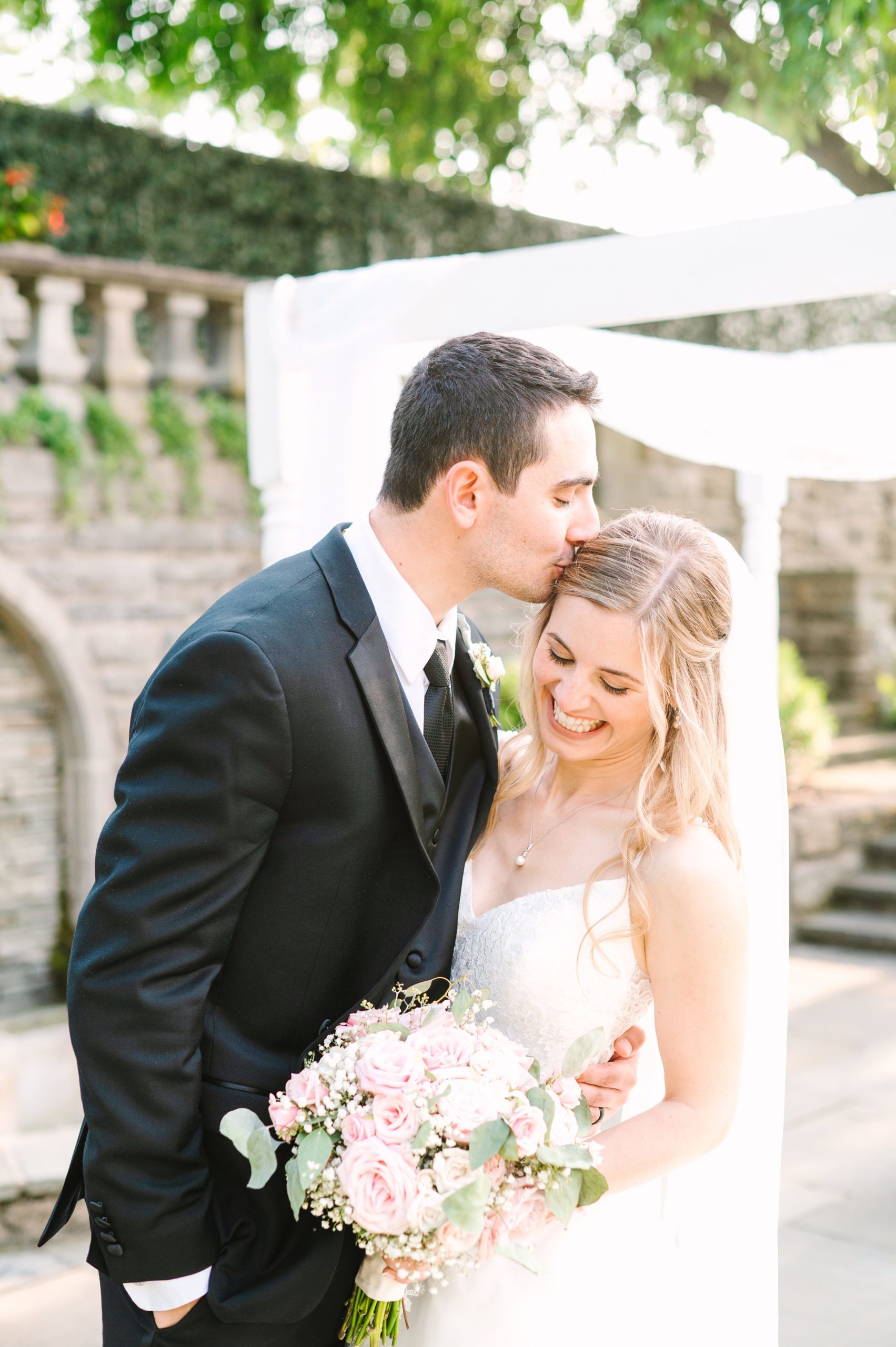 Blush and Slate Blue summer wedding day at Bluestone Country Club Photographed by Baltimore Wedding Photographer Cait Kramer Photography