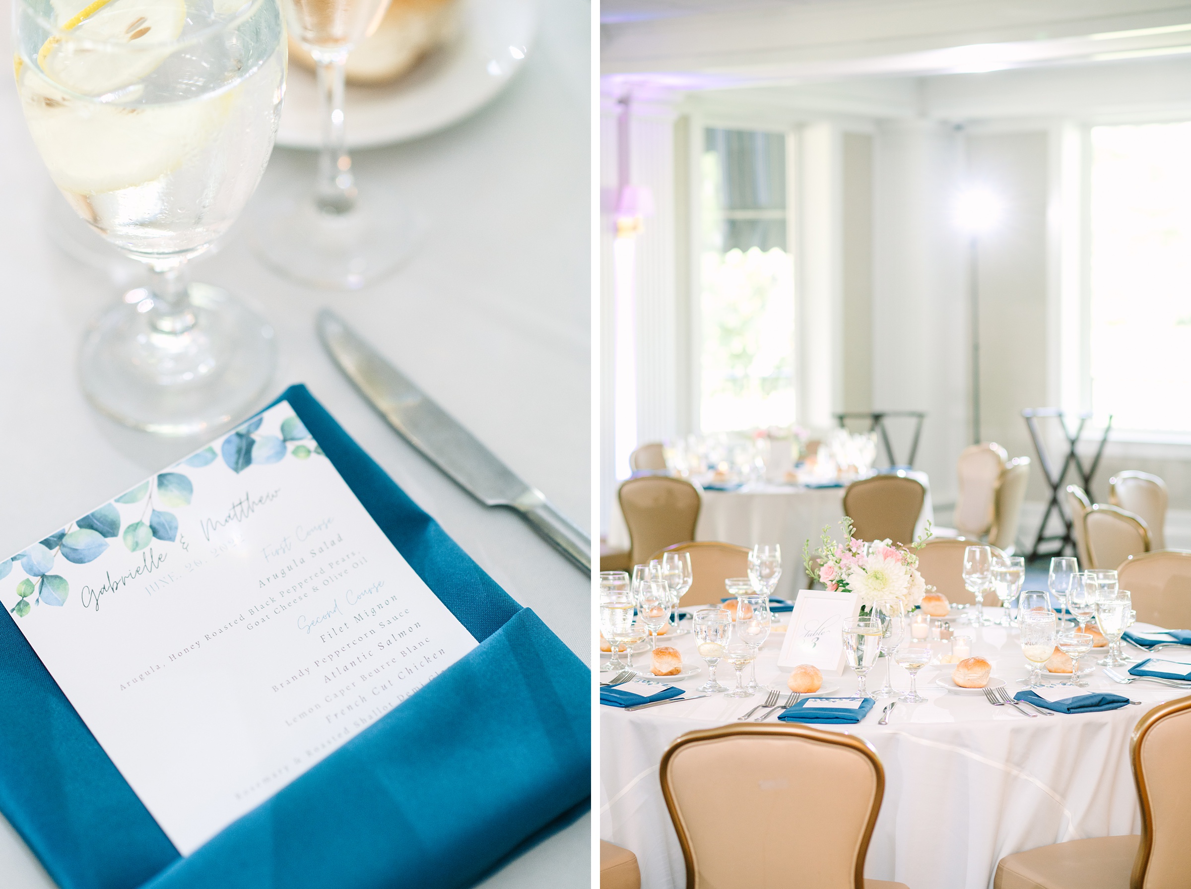 Blush and Slate Blue summer wedding day at Bluestone Country Club Photographed by Baltimore Wedding Photographer Cait Kramer Photography