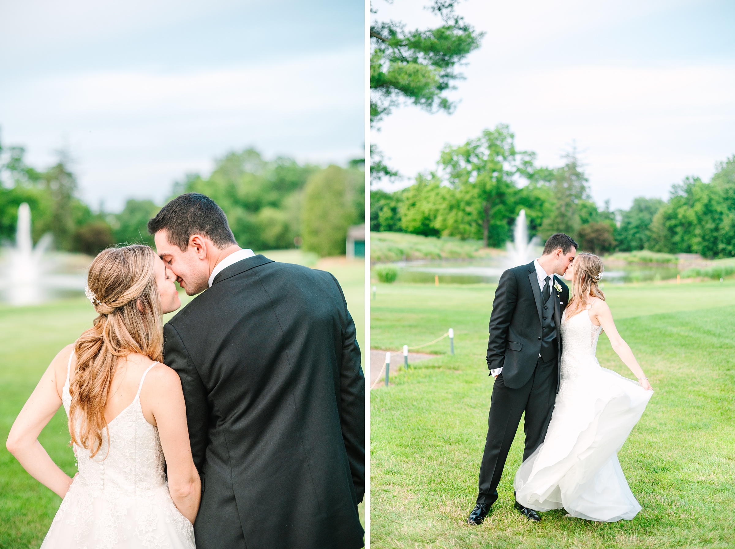 Blush and Slate Blue summer wedding day at Bluestone Country Club Photographed by Baltimore Wedding Photographer Cait Kramer Photography