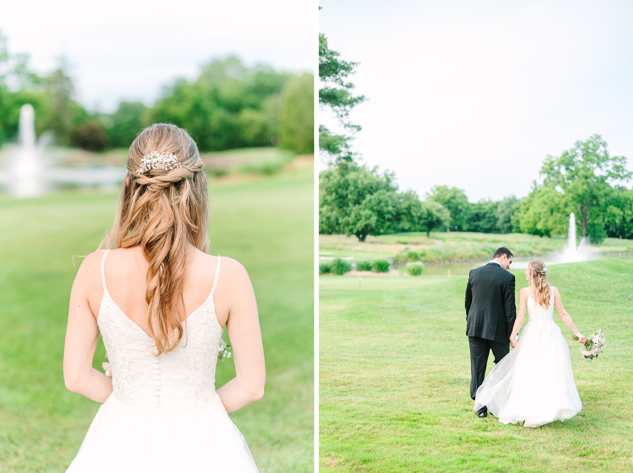 Blush and Slate Blue summer wedding day at Bluestone Country Club Photographed by Baltimore Wedding Photographer Cait Kramer Photography