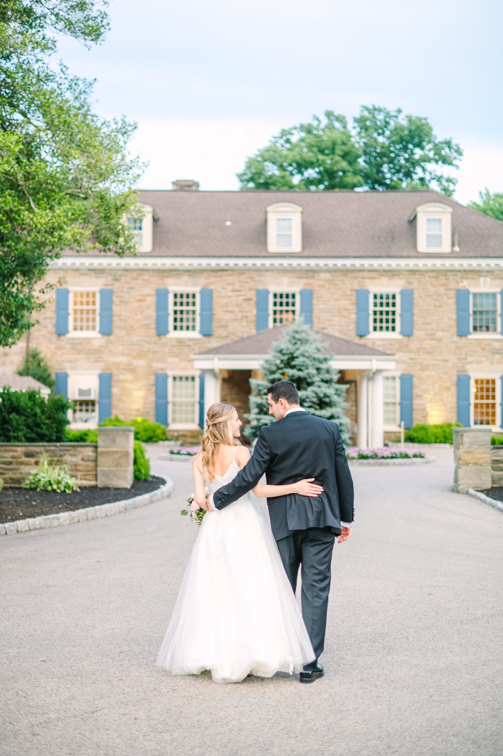 Blush and Slate Blue summer wedding day at Bluestone Country Club Photographed by Baltimore Wedding Photographer Cait Kramer Photography