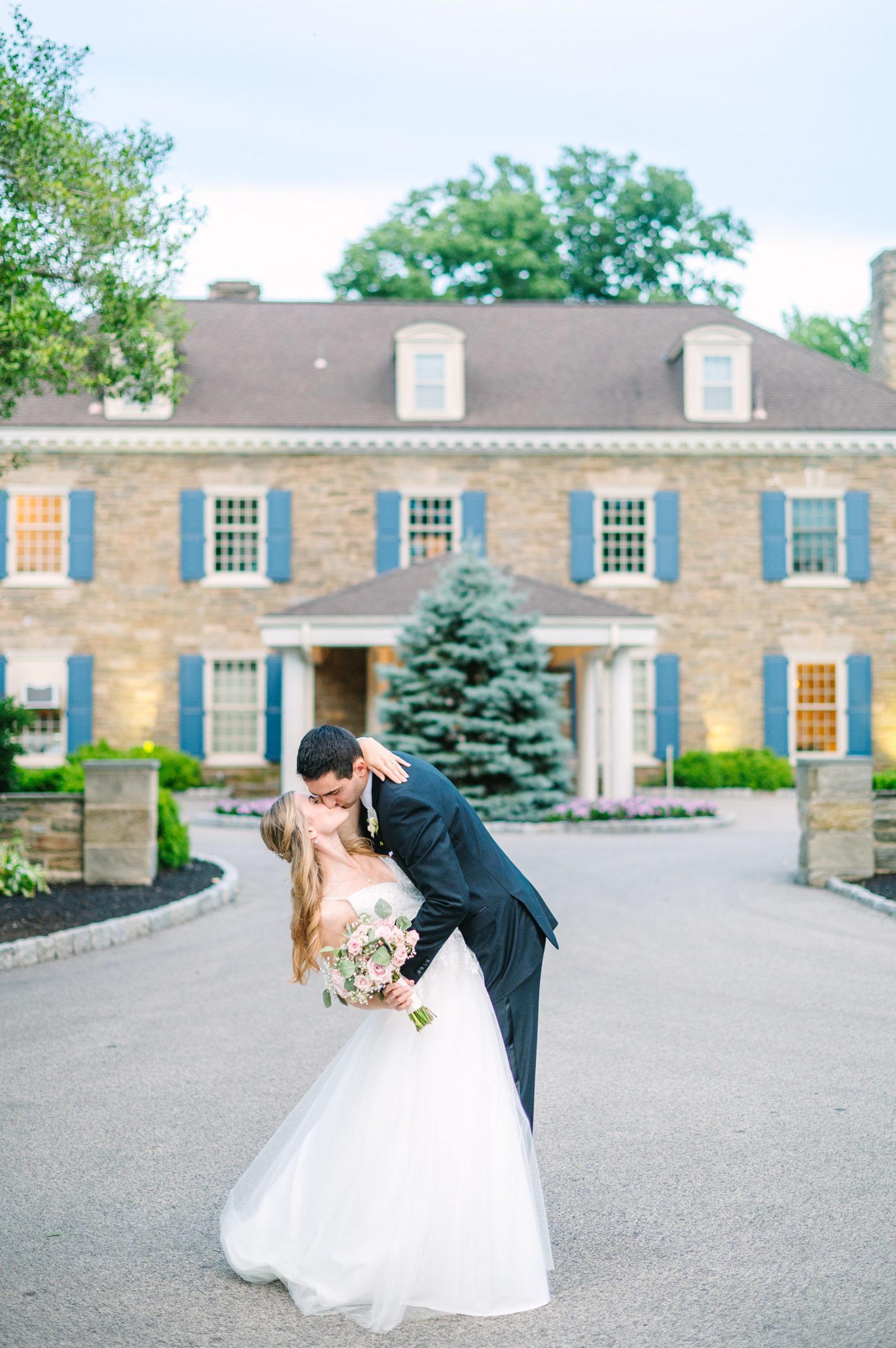 Blush and Slate Blue summer wedding day at Bluestone Country Club Photographed by Baltimore Wedding Photographer Cait Kramer Photography