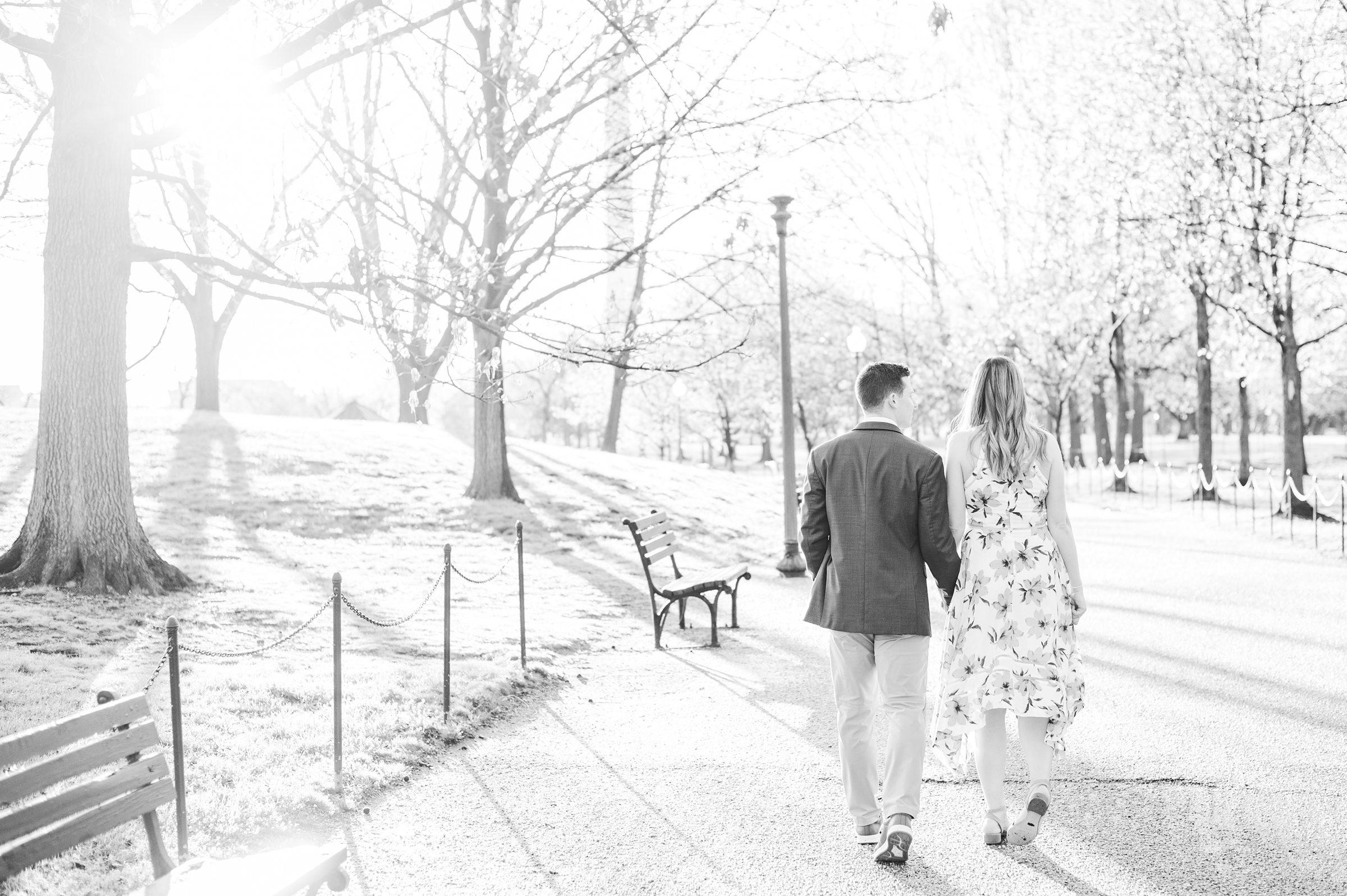 Beautiful engagement session at sunrise in Constitution Gardens in Washington, DC by Maryland Wedding Photographer Cait Kramer Photography