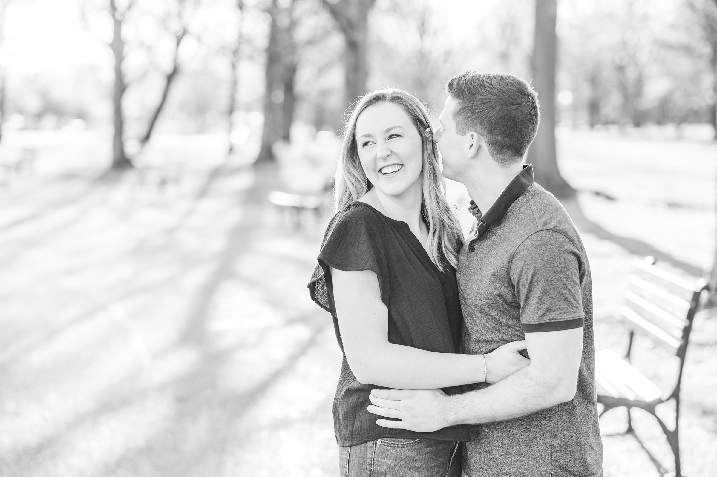 Beautiful engagement session at sunrise in Constitution Gardens in Washington, DC by Maryland Wedding Photographer Cait Kramer Photography