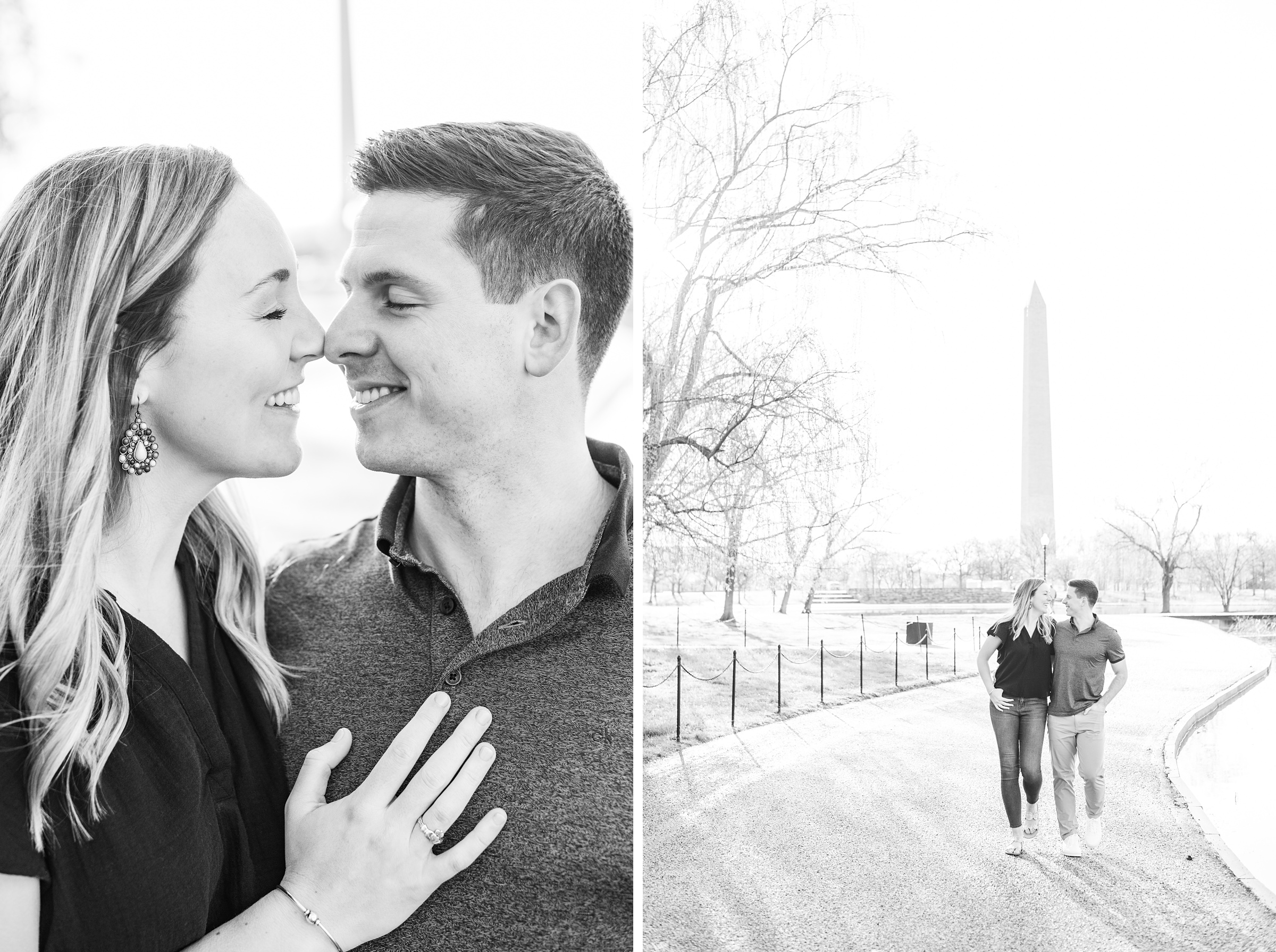 Beautiful engagement session at sunrise in Constitution Gardens in Washington, DC by Maryland Wedding Photographer Cait Kramer Photography