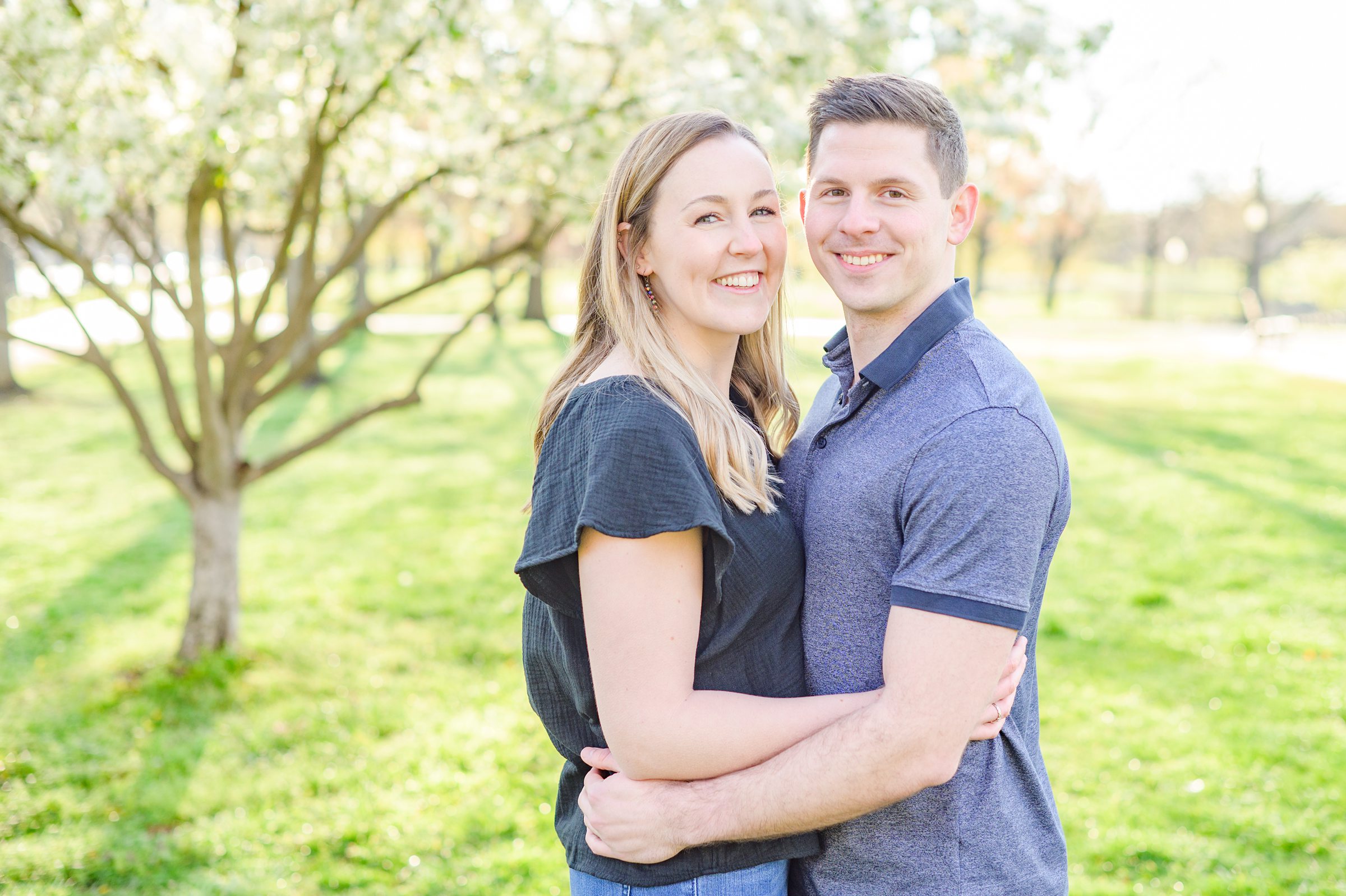 Beautiful engagement session at sunrise in Constitution Gardens in Washington, DC by Maryland Wedding Photographer Cait Kramer Photography