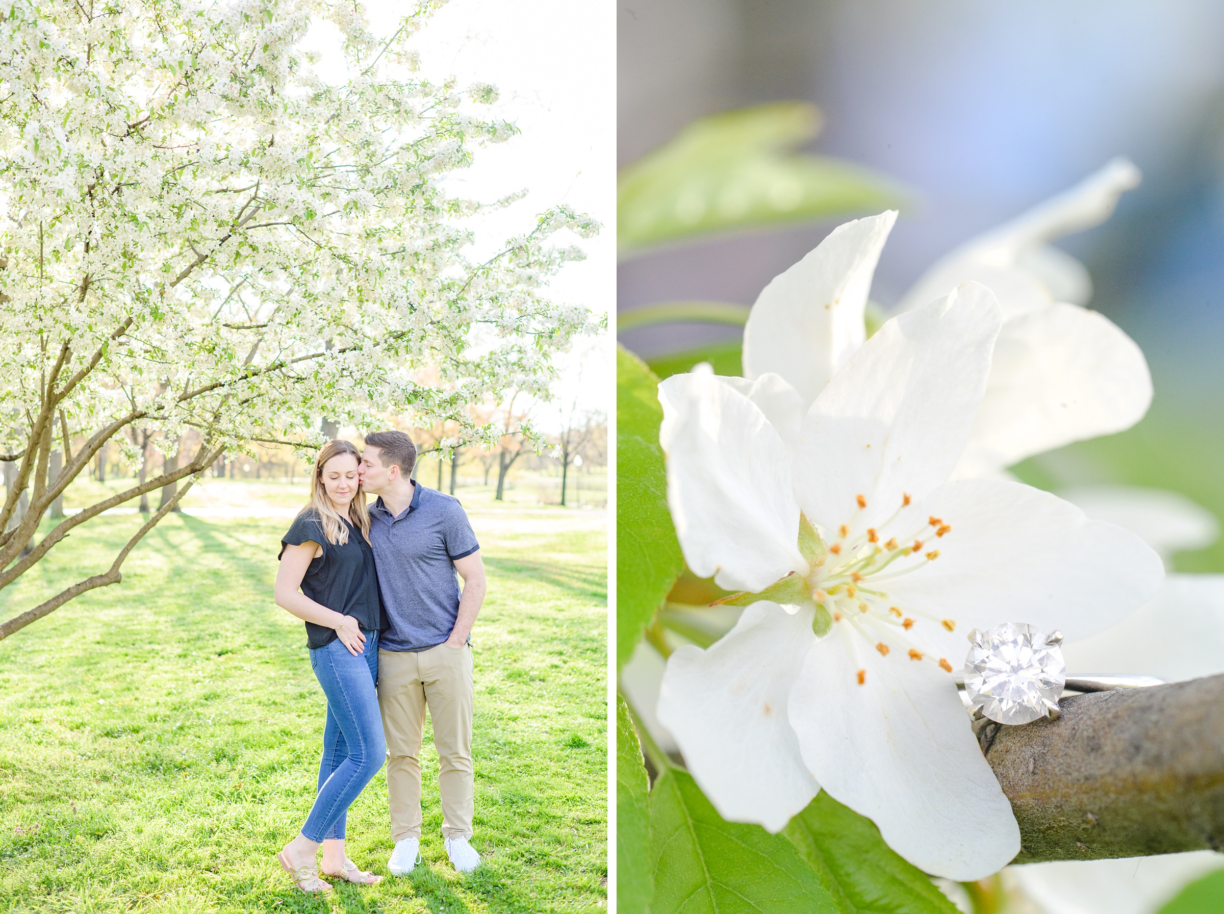 Beautiful engagement session at sunrise in Constitution Gardens in Washington, DC by Maryland Wedding Photographer Cait Kramer Photography