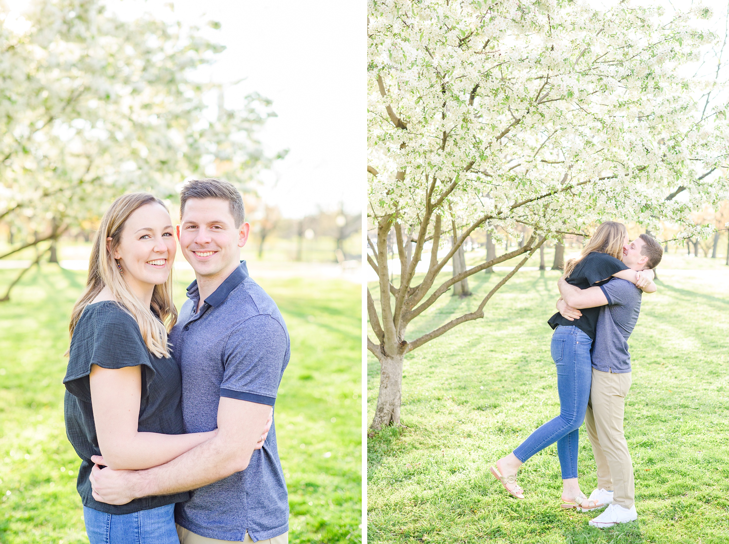 Beautiful engagement session at sunrise in Constitution Gardens in Washington, DC by Maryland Wedding Photographer Cait Kramer Photography