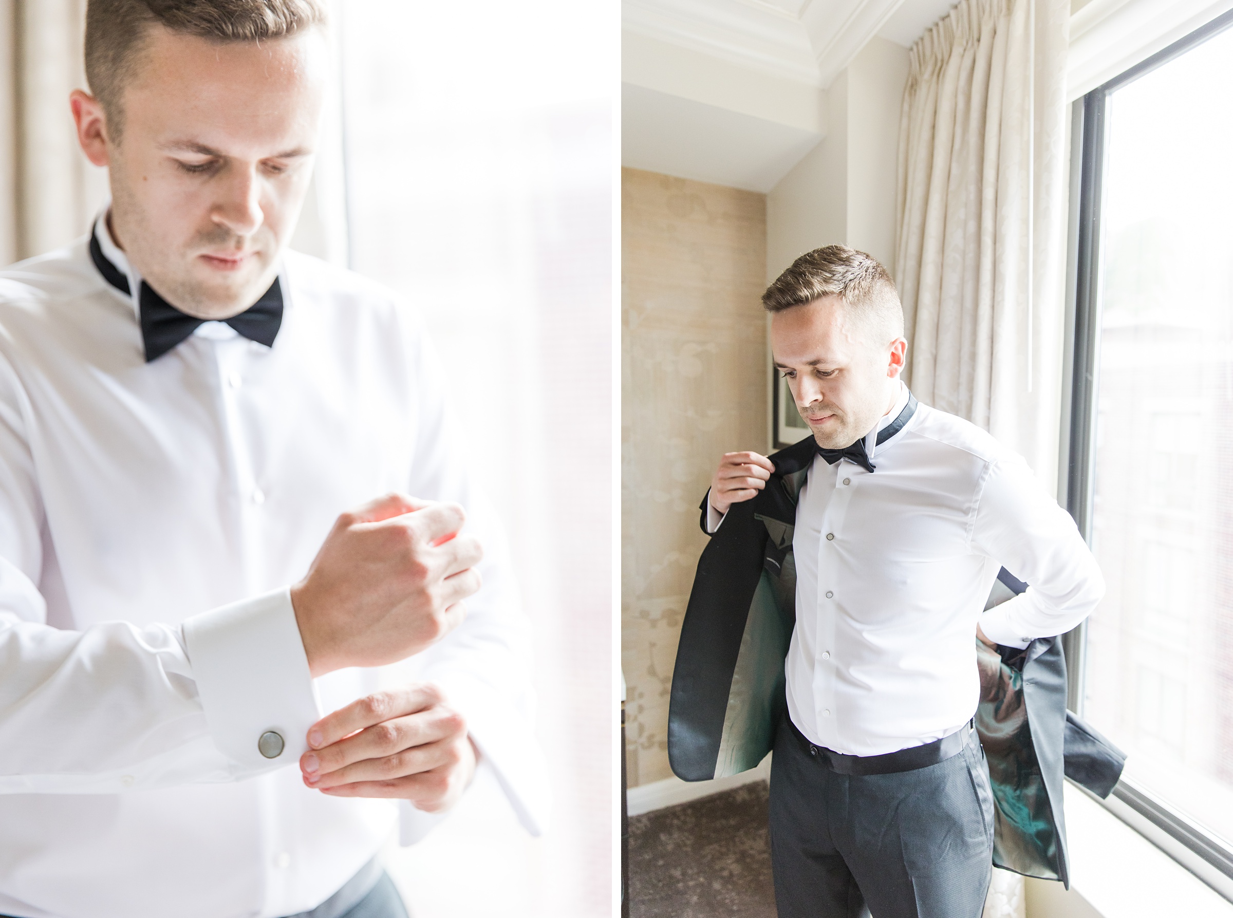 Sage Green Black Tie Wedding Day at the Four Seasons Washington DC Photographed by Baltimore Wedding Photographer Cait Kramer Photography