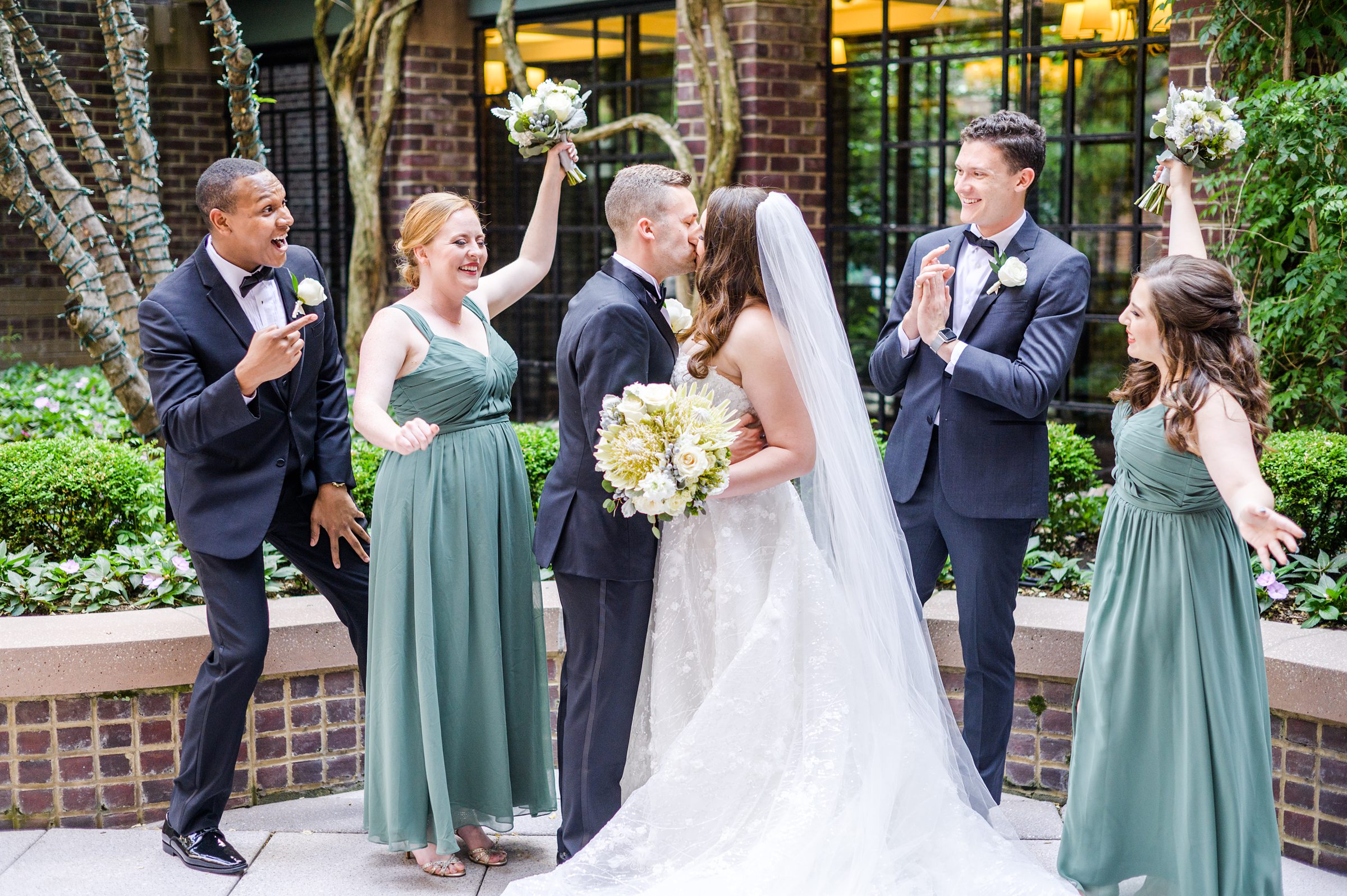 Sage Green Black Tie Wedding Day at the Four Seasons Washington DC Photographed by Baltimore Wedding Photographer Cait Kramer Photography