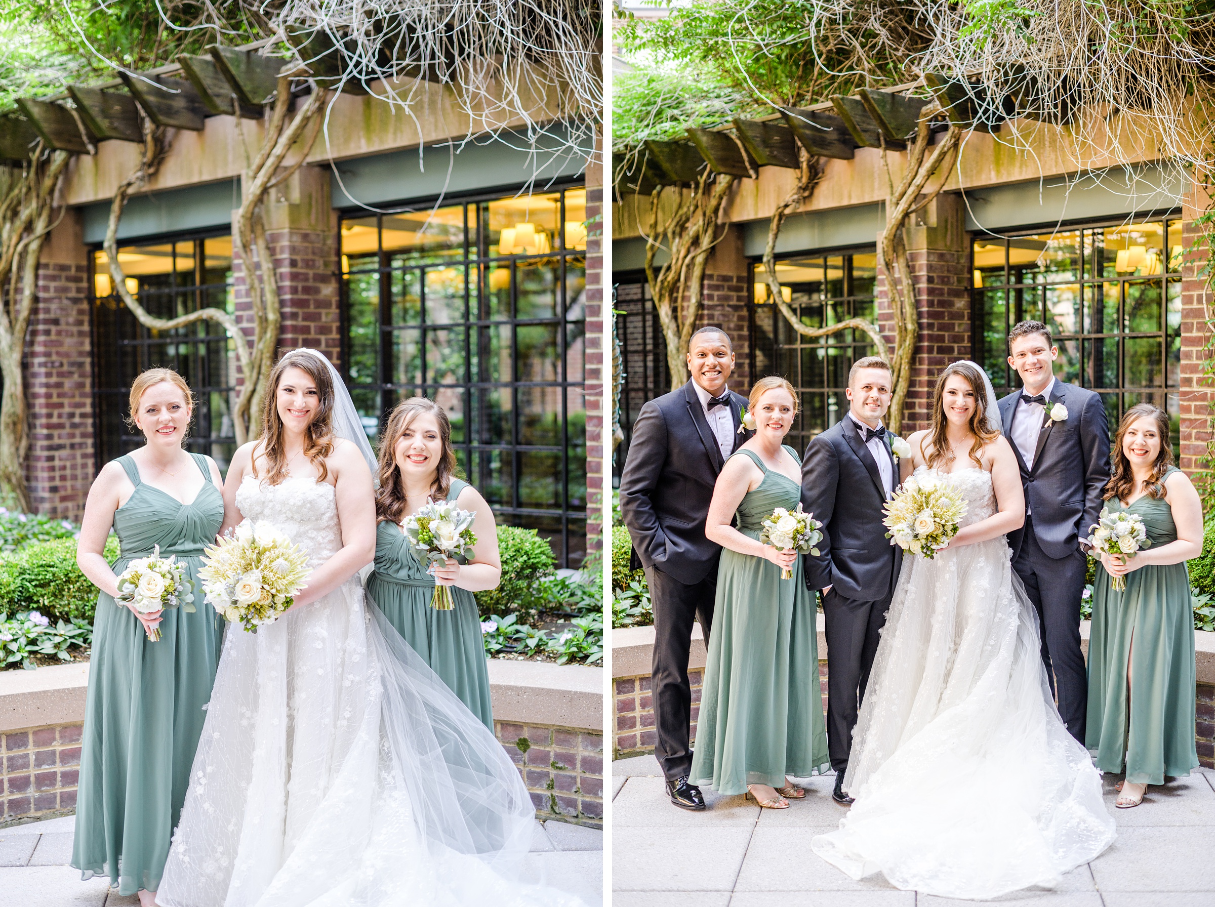 Sage Green Black Tie Wedding Day at the Four Seasons Washington DC Photographed by Baltimore Wedding Photographer Cait Kramer Photography