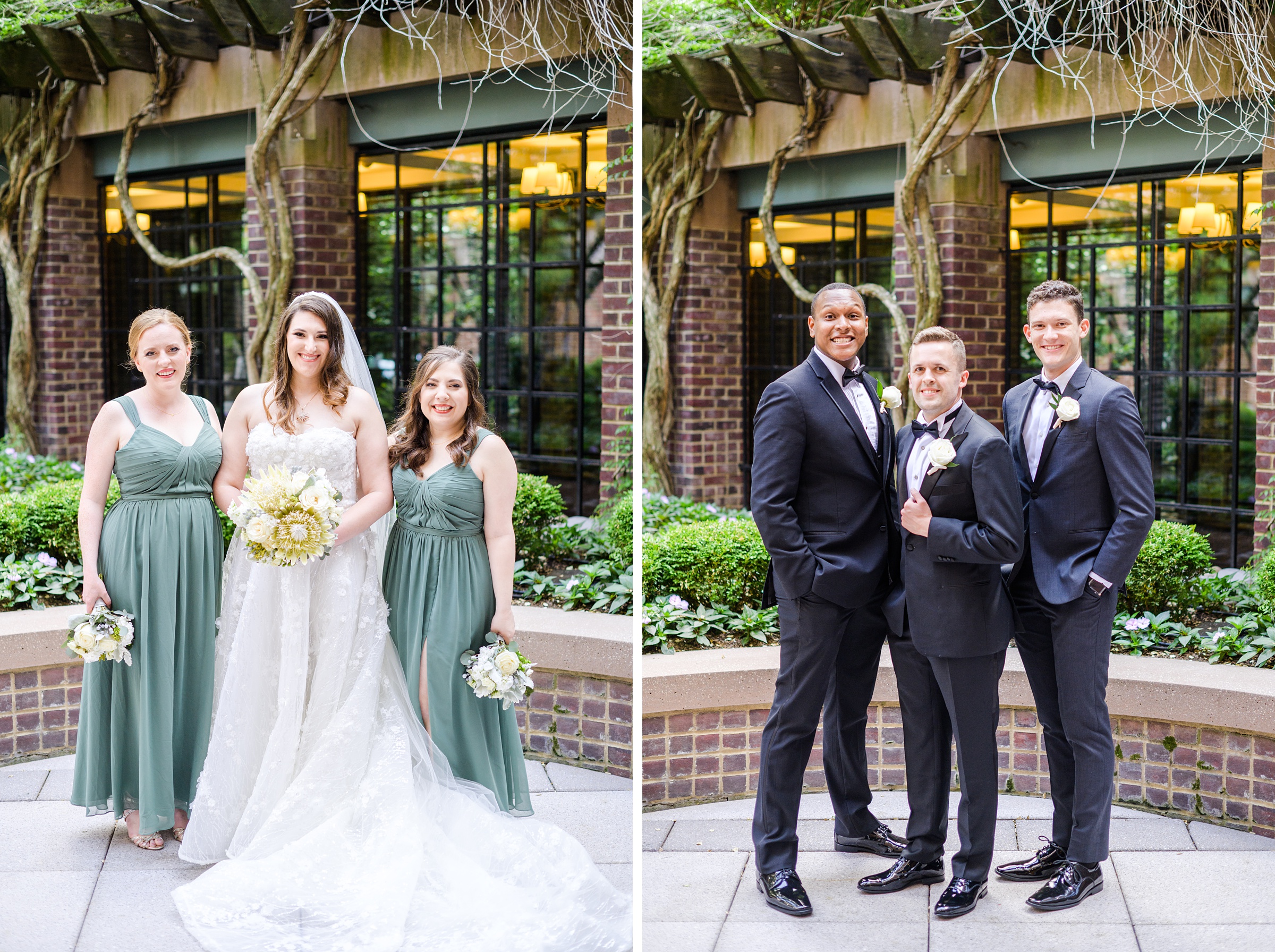 Sage Green Black Tie Wedding Day at the Four Seasons Washington DC Photographed by Baltimore Wedding Photographer Cait Kramer Photography