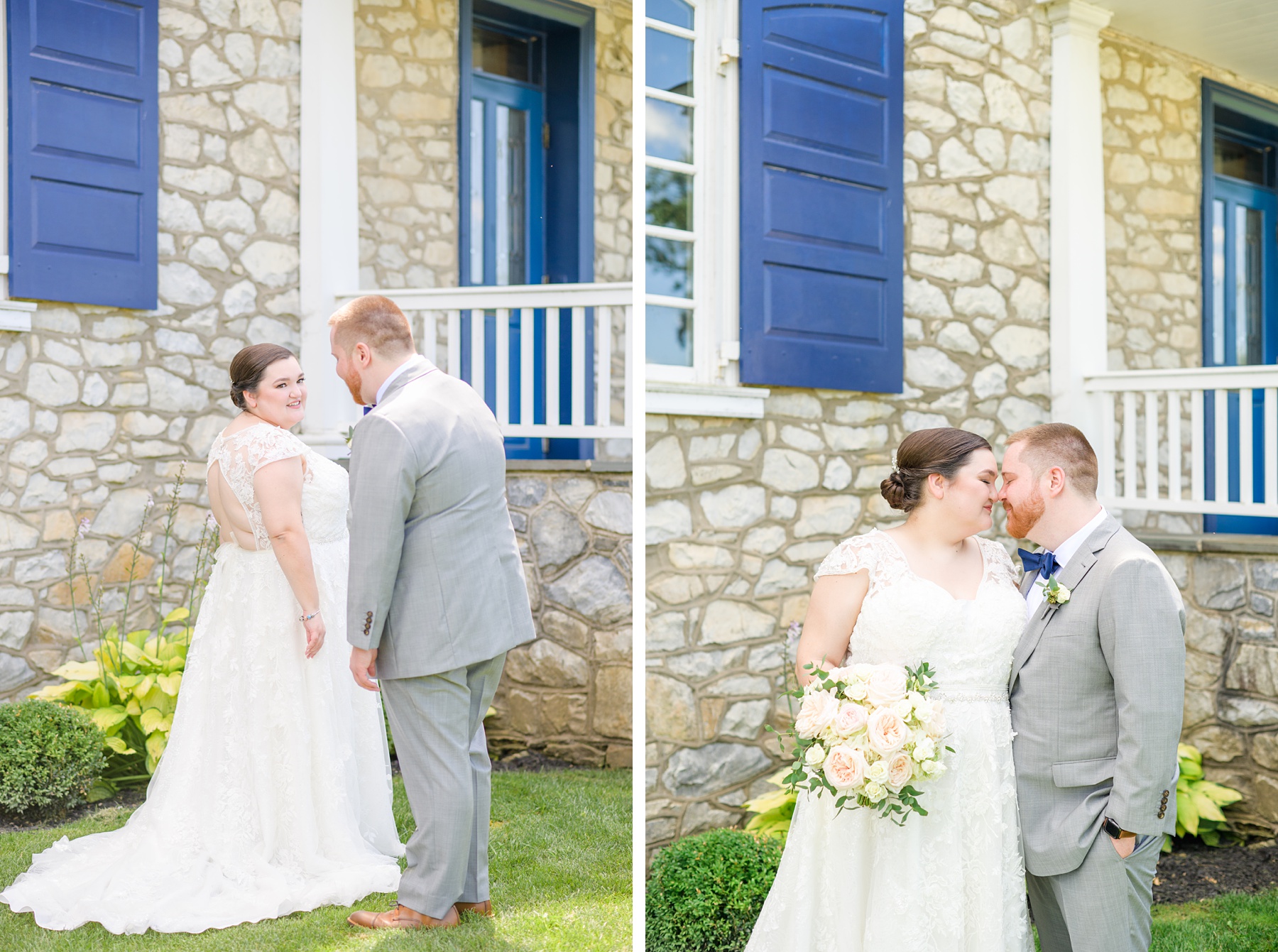 Royal Blue summer wedding day at Downingtown Country Club Photographed by Baltimore Wedding Photographer Cait Kramer Photography